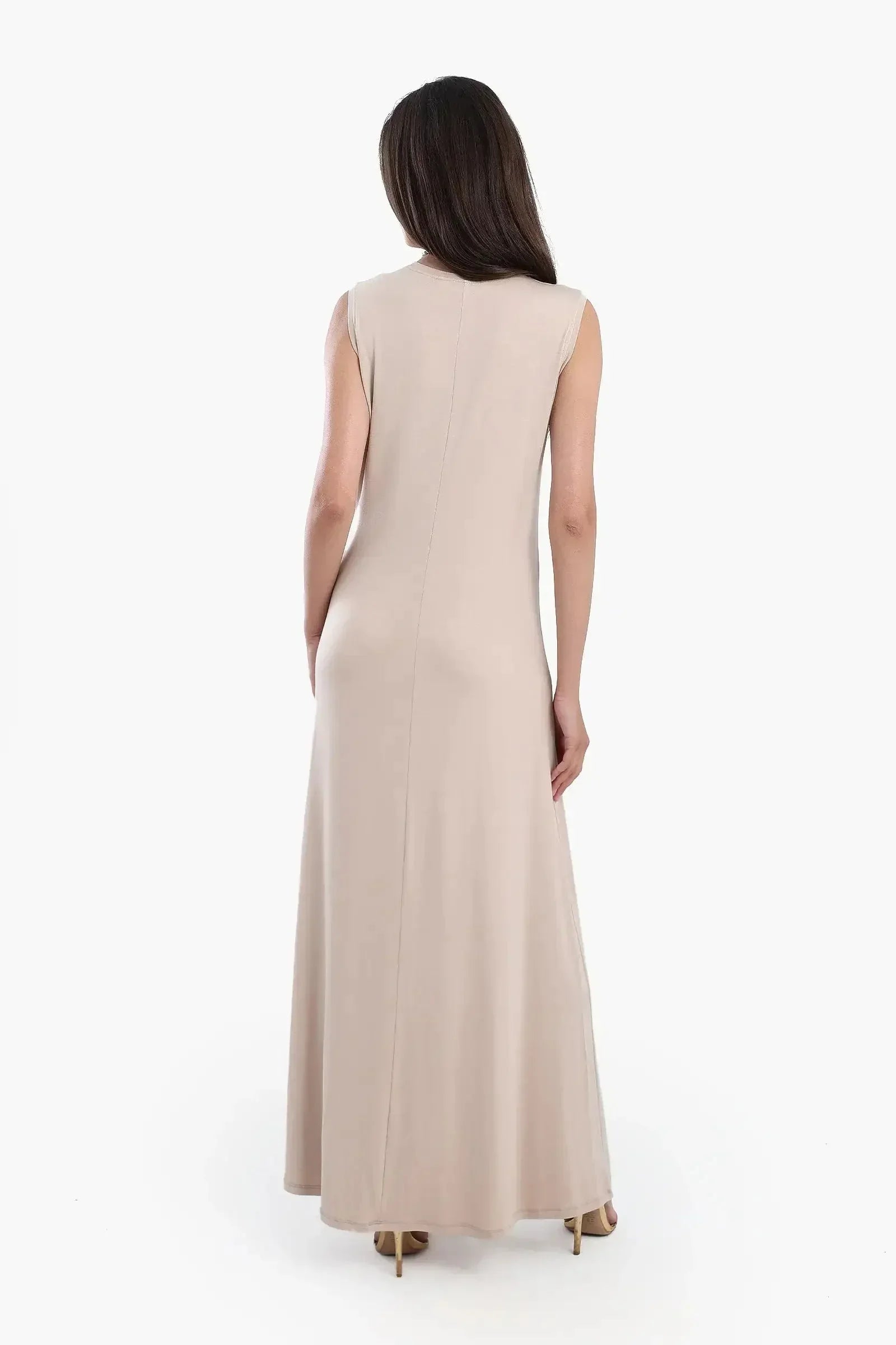 Carina - Viscose Solid Pattern Dress 6