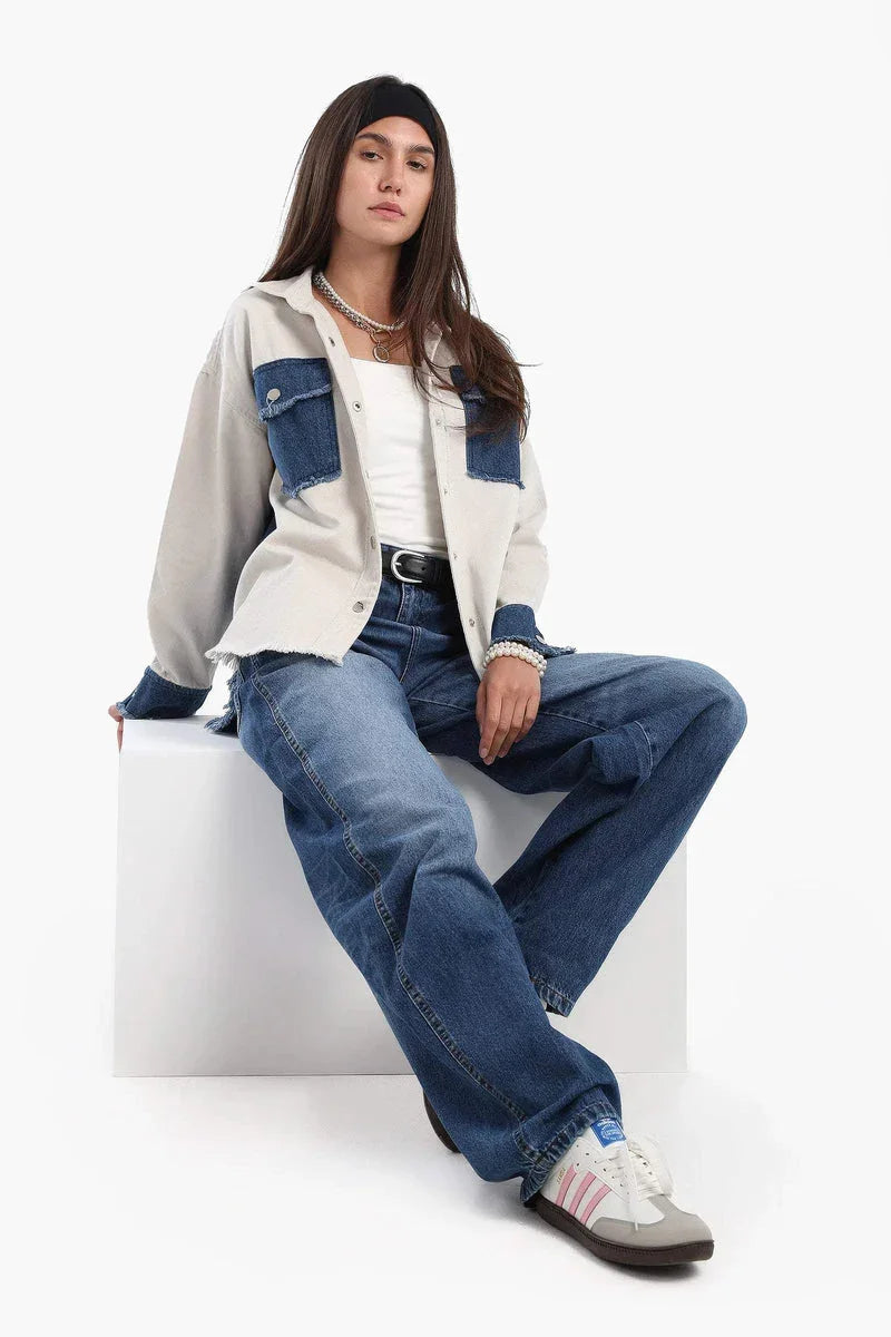 Carina - High Waist Washed Jeans 5