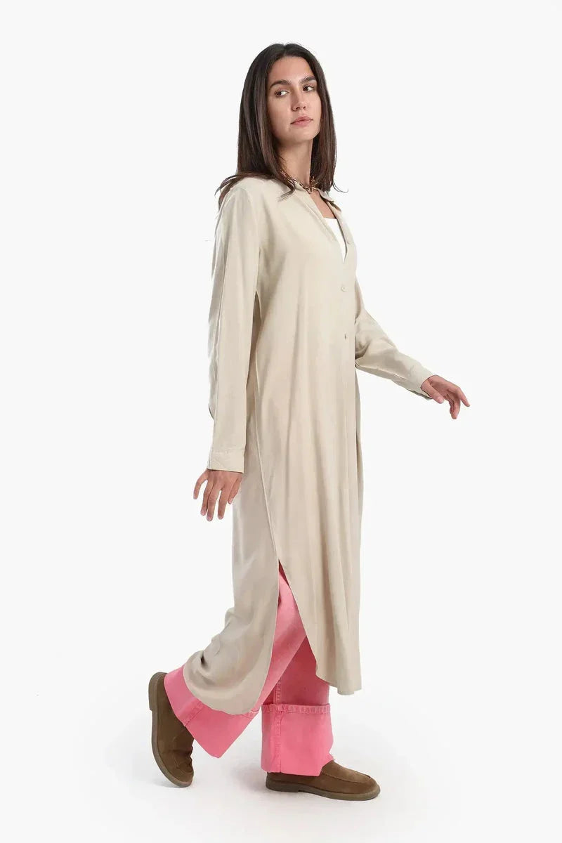 Long Plain Shirt Dress - Carina 4