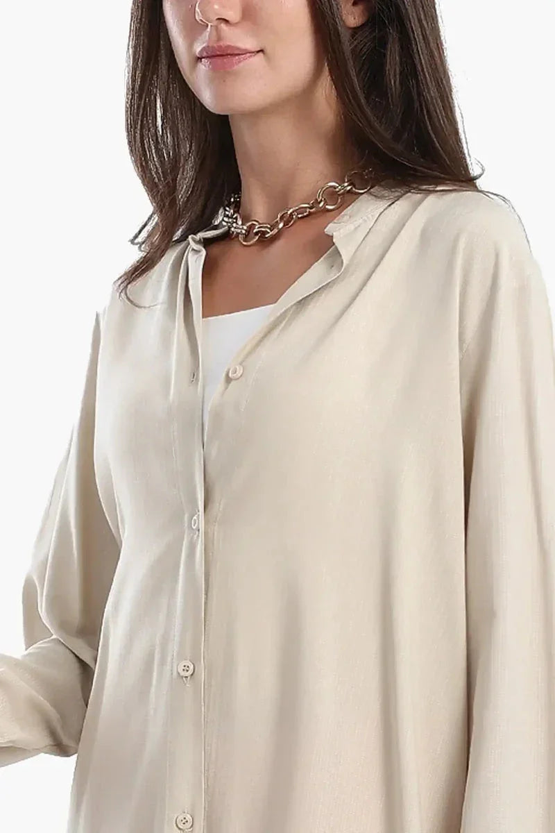 Long Plain Shirt Dress - Carina 10