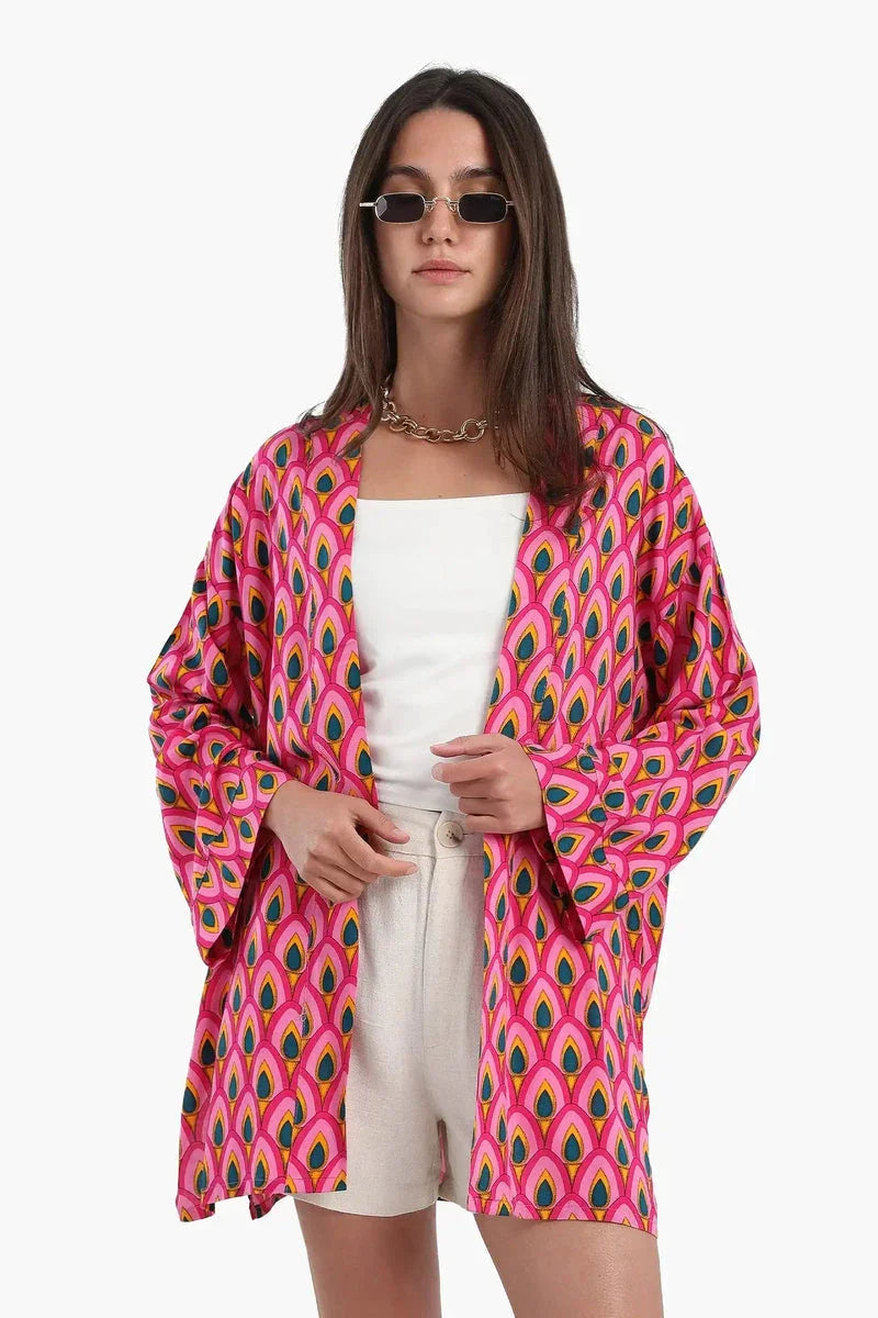 Carina - Peacock Pattern Kimono 2