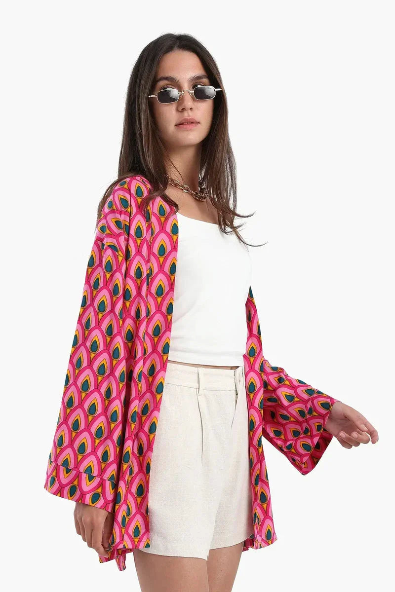 Carina - Peacock Pattern Kimono 4