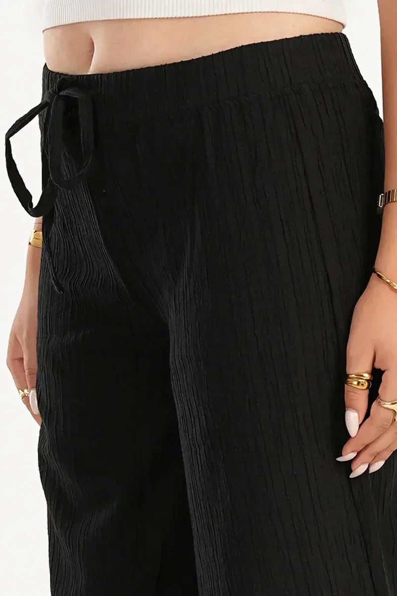 Self Pattern Linen Pants - Carina 6
