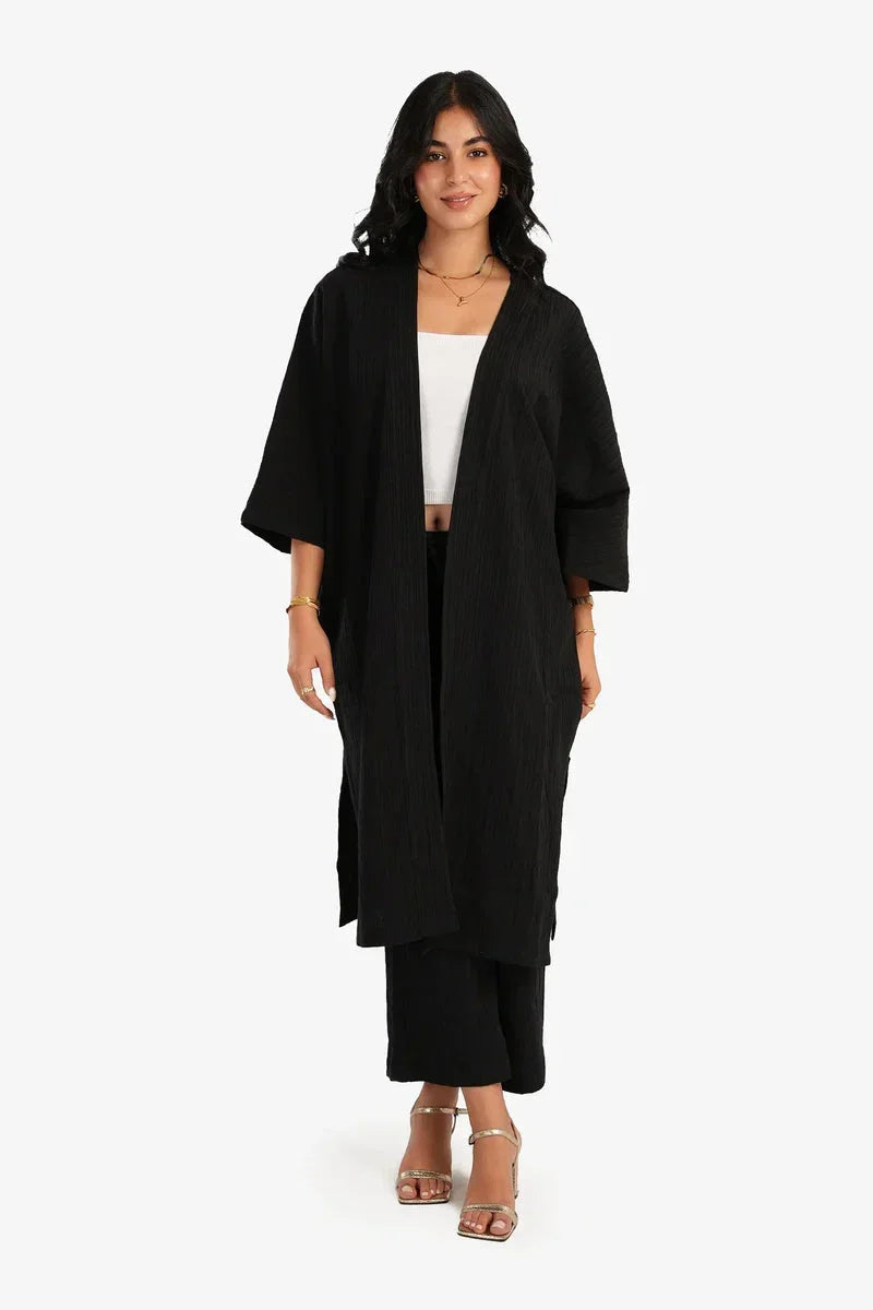 Crinkle Linen Kimono - Carina 1
