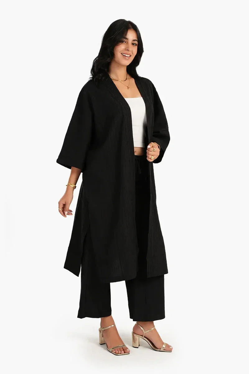 Carina - Crinkle Linen Kimono 5