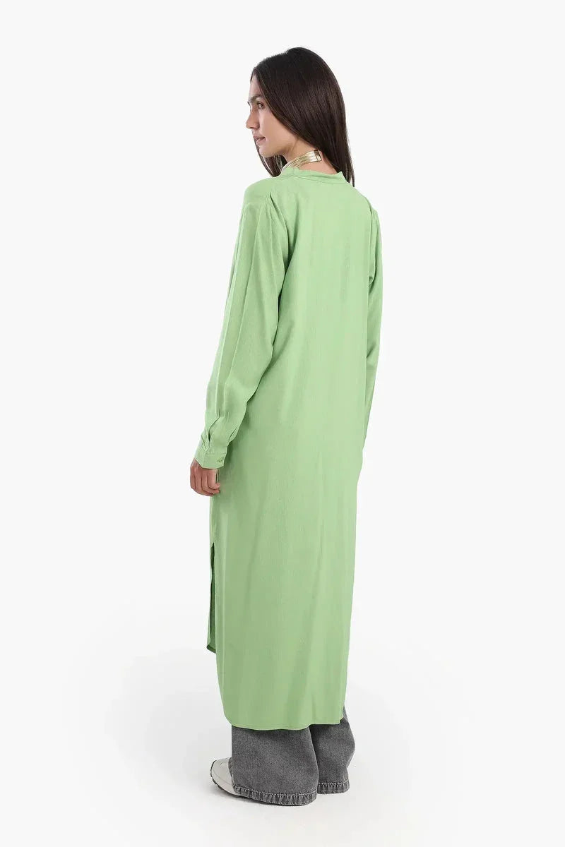 Carina - Long Plain Shirt Dress 8