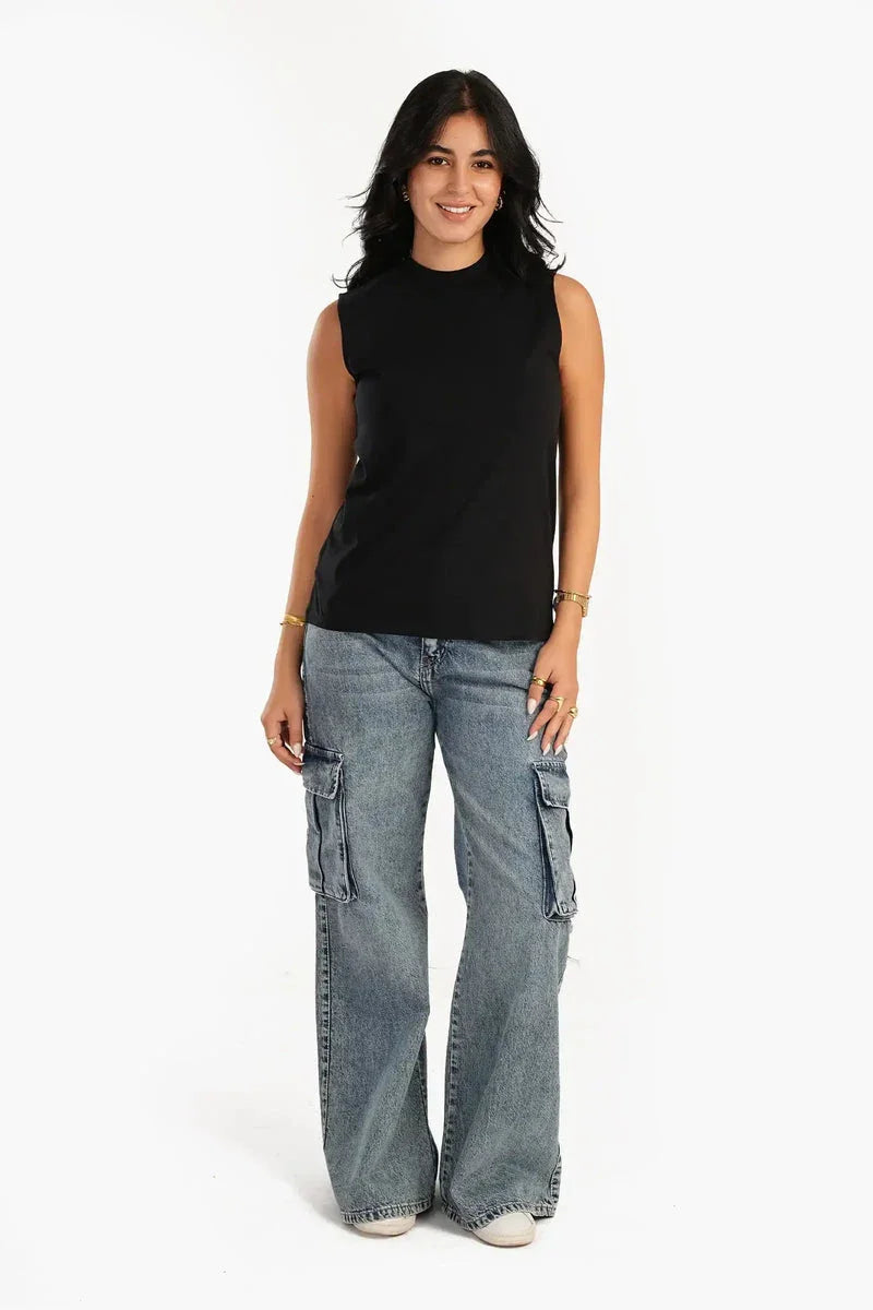 Carina - Basic Sleeveless T-Shirt 5