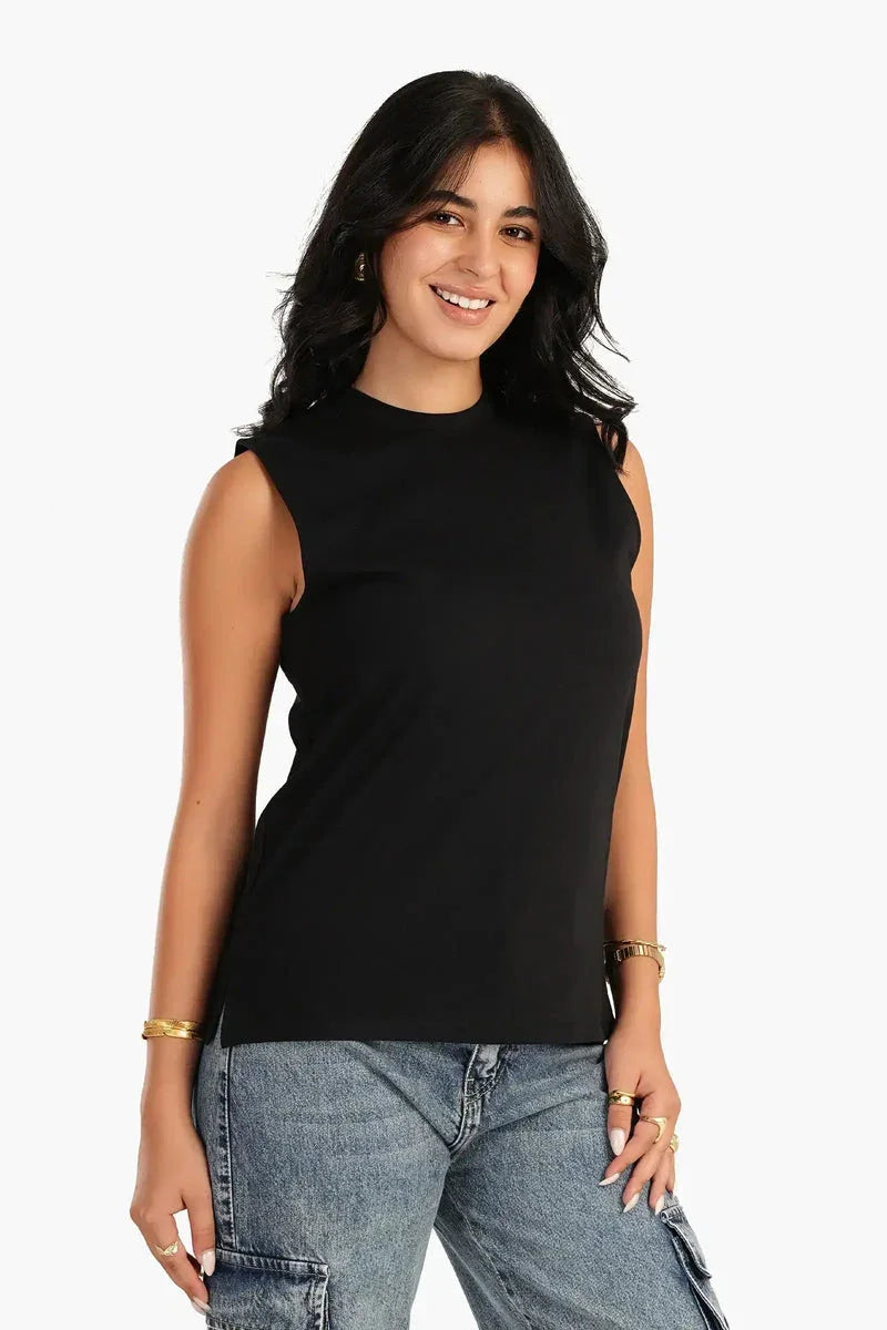 Carina - Basic Sleeveless T-Shirt 2
