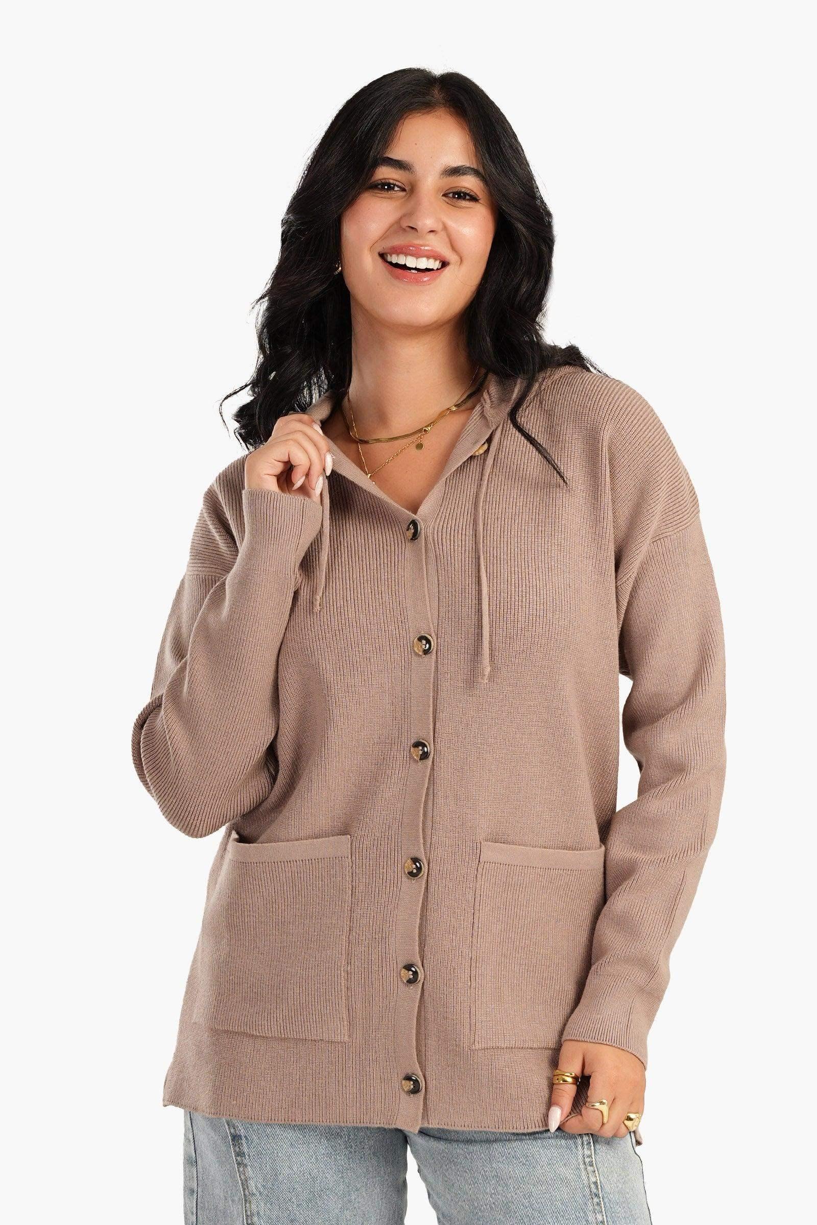 Carina - Knitted Hooded Cardigan 1