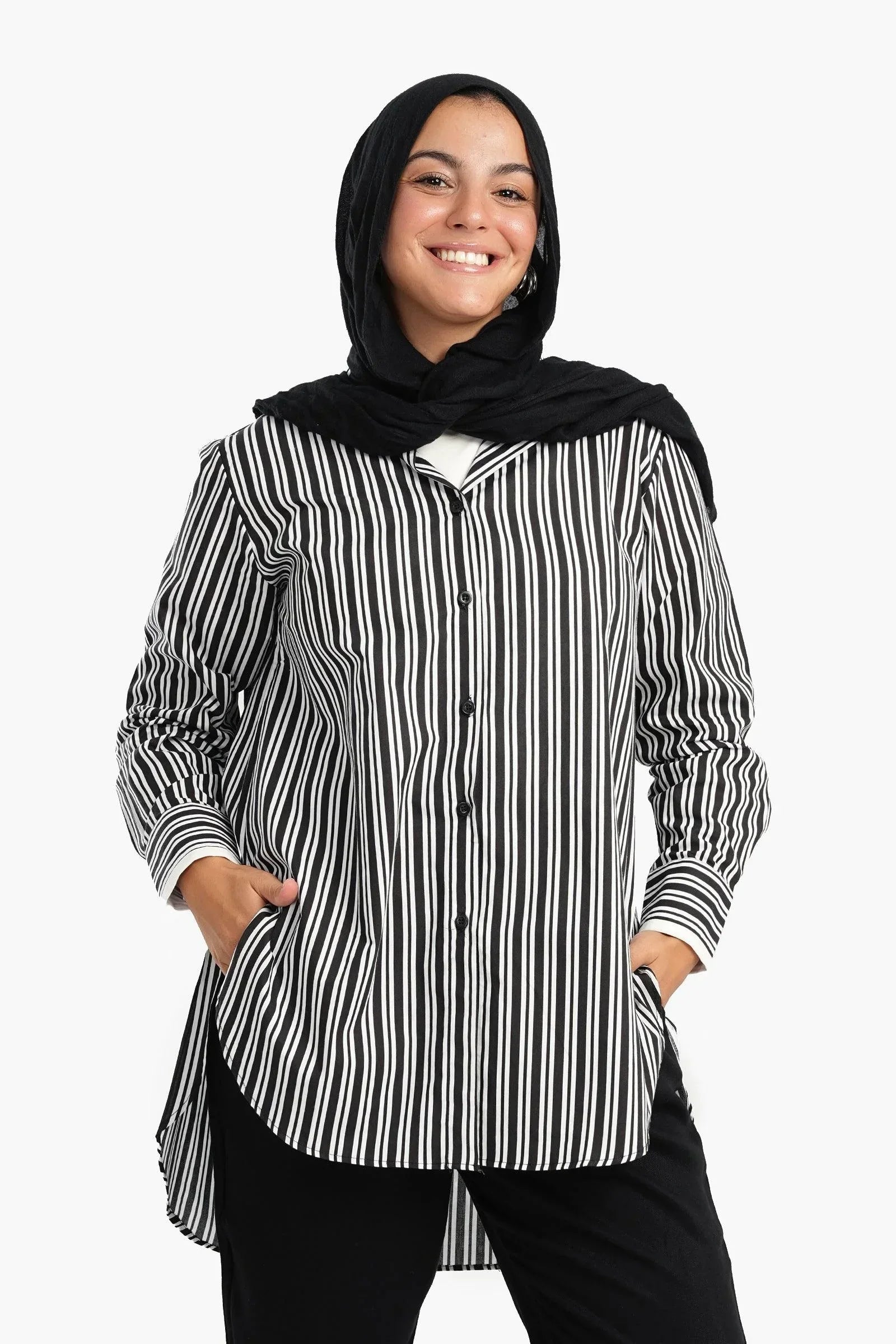 Clue - Black & White Striped Shirt 1