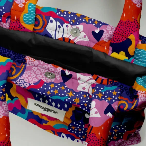 Carnival Puffy Printed Tote Bag - Covery - Babazzaro