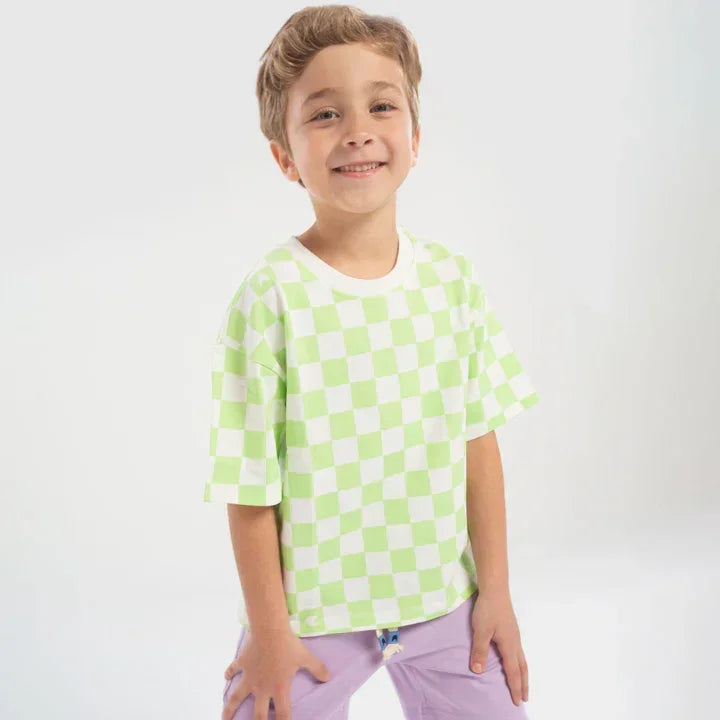 Checkerboard Oversized Tee - Colour Capsules - Babazzaro