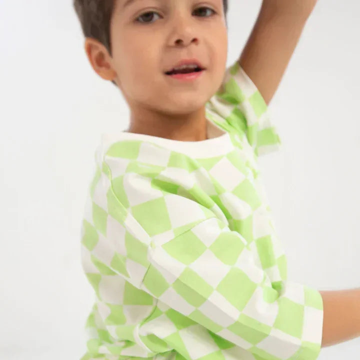 Checkerboard Oversized Tee - Colour Capsules - Babazzaro