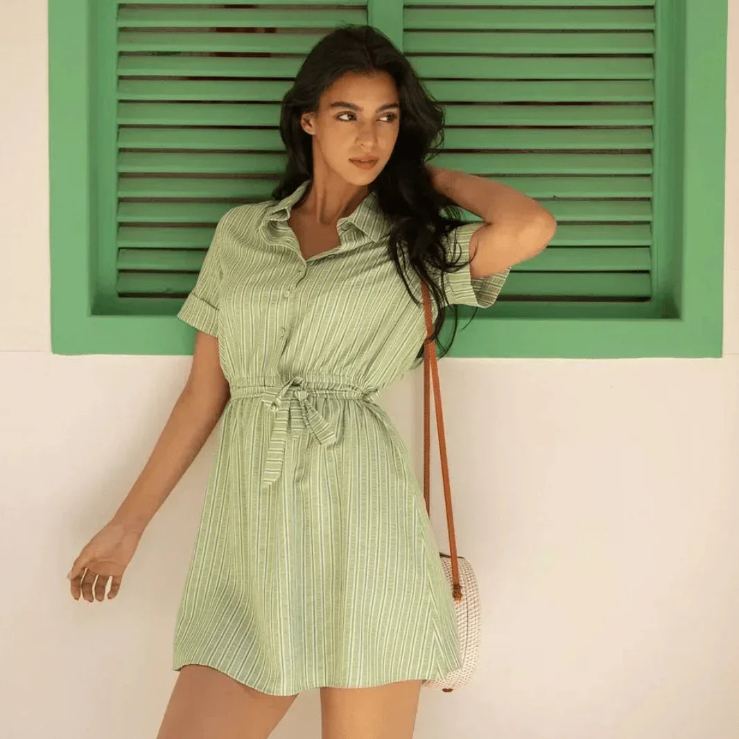 Claire Stripes Shirt Dress - KC Shop - Babazzaro