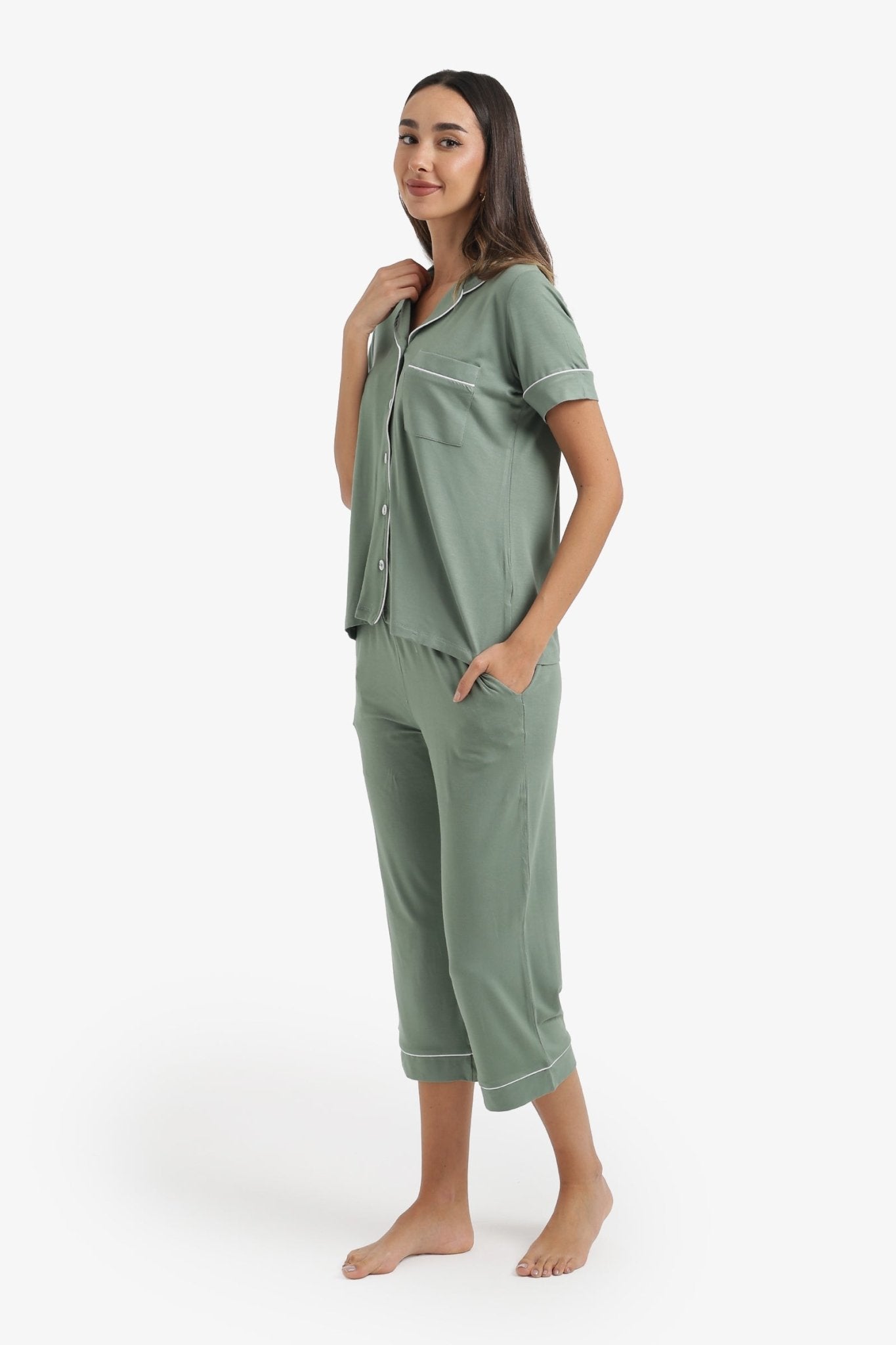 Classic Piping Pyjama Set - Carina - Babazzaro