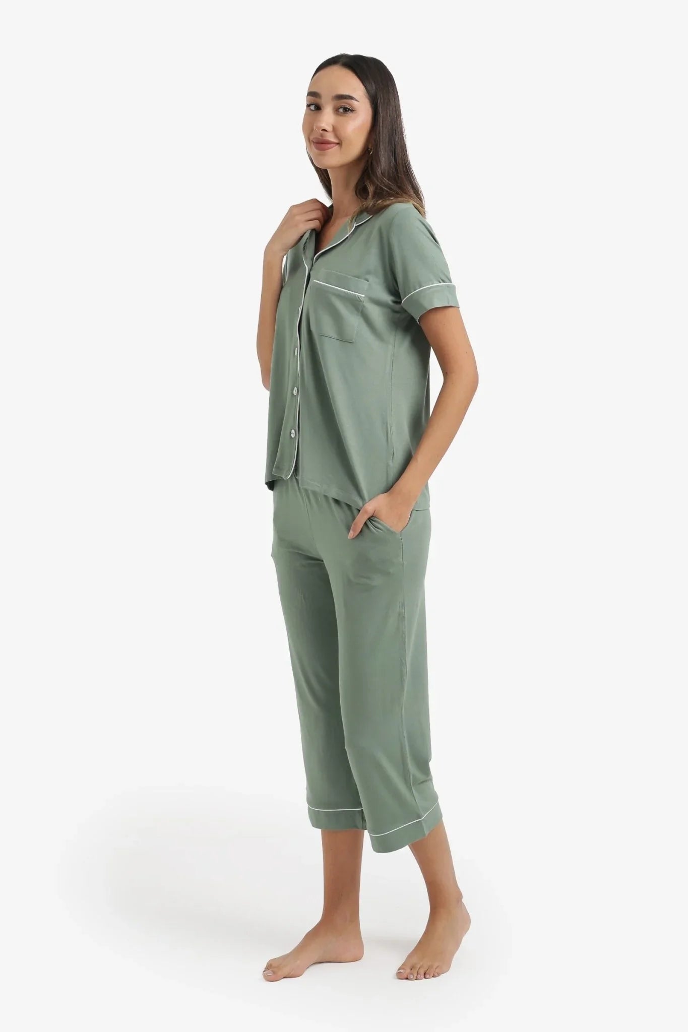Classic Piping Pyjama Set - Carina - Babazzaro