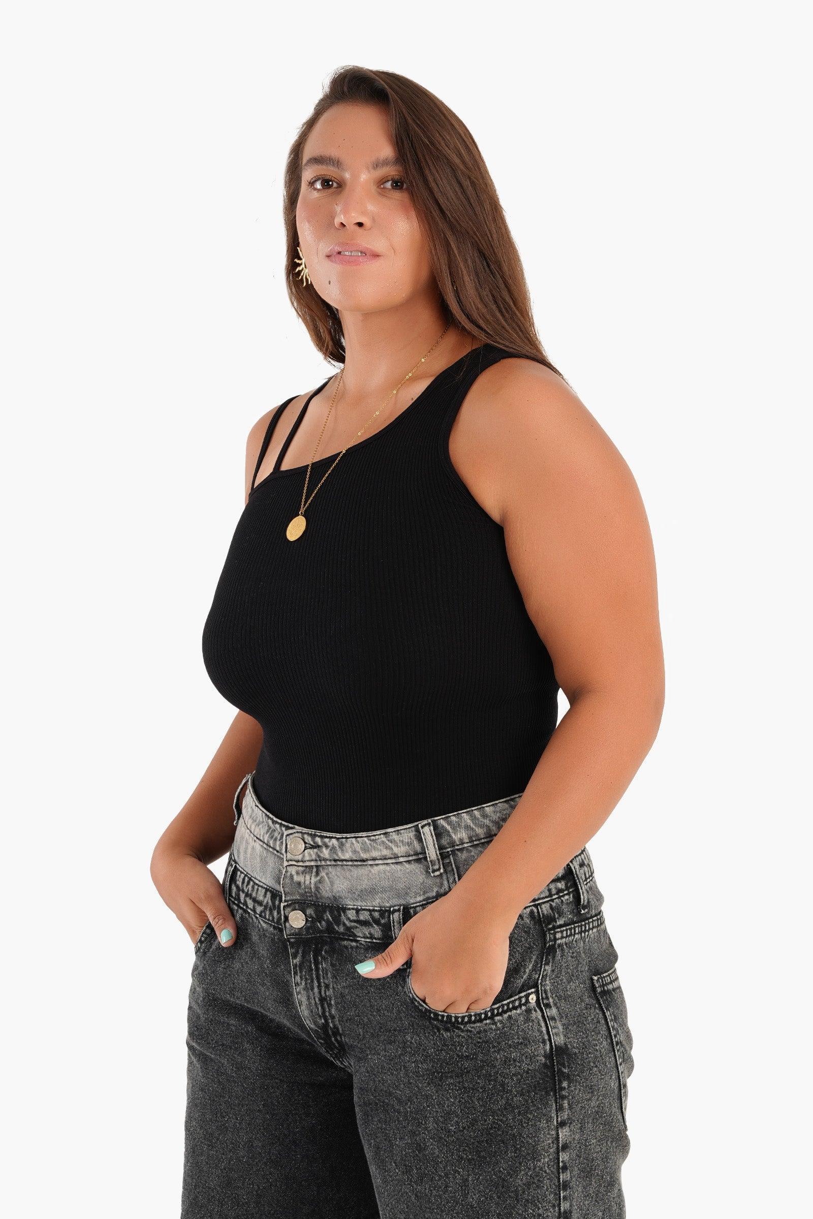 Clue - Asymmetrical One Shoulder Tank Top 3