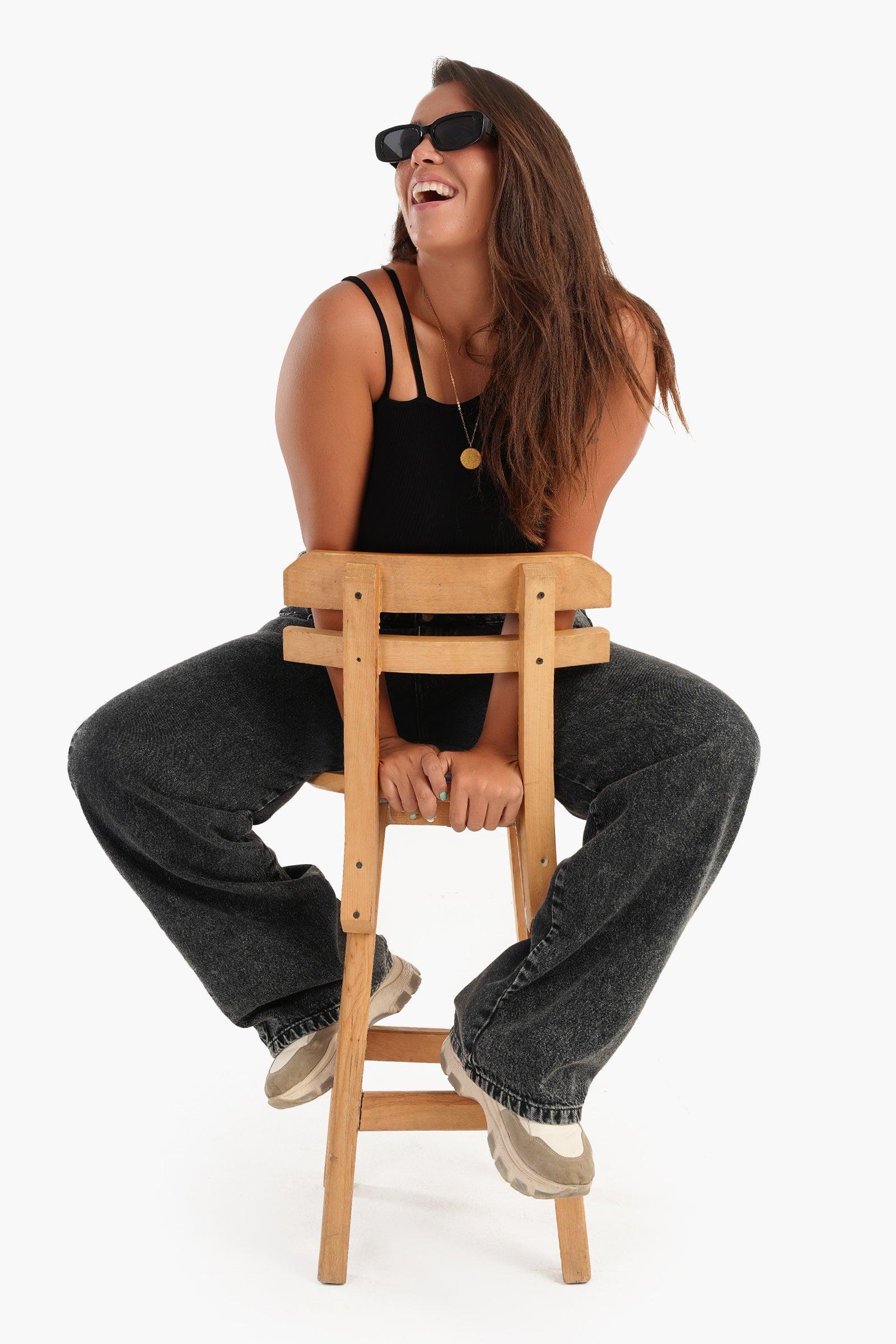 Clue - Asymmetrical One Shoulder Tank Top 1