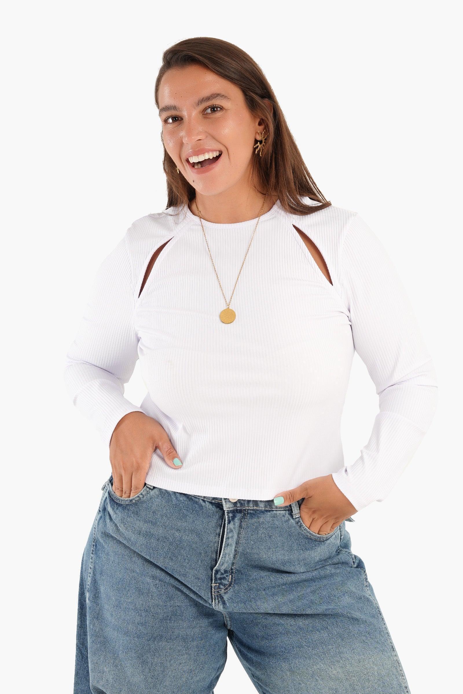 Clue - Ribbed Top with Front Cut-Outs 1