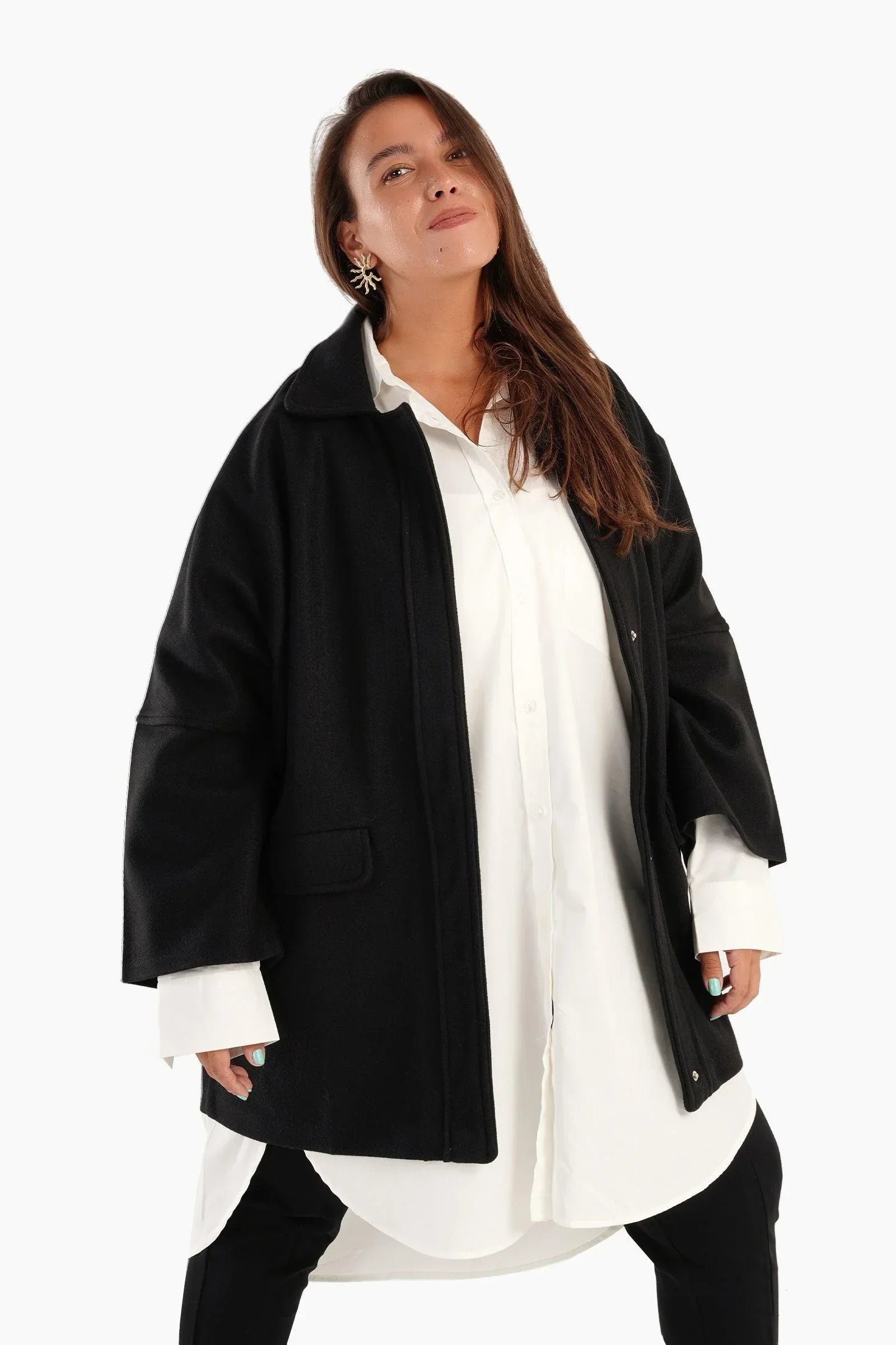 Clue - Wool Blend Collared Coat 8