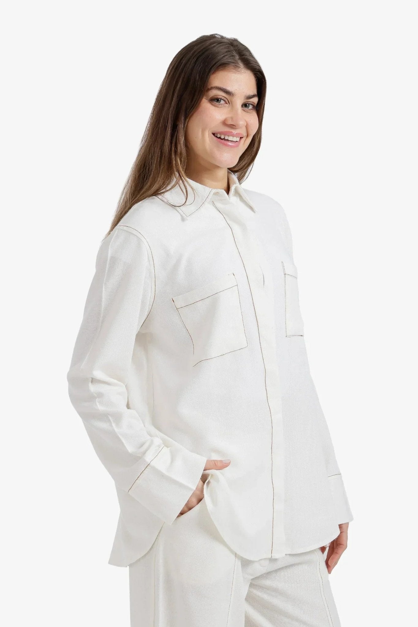Contrast - Stitch Utility Shirt - Carina - Babazzaro