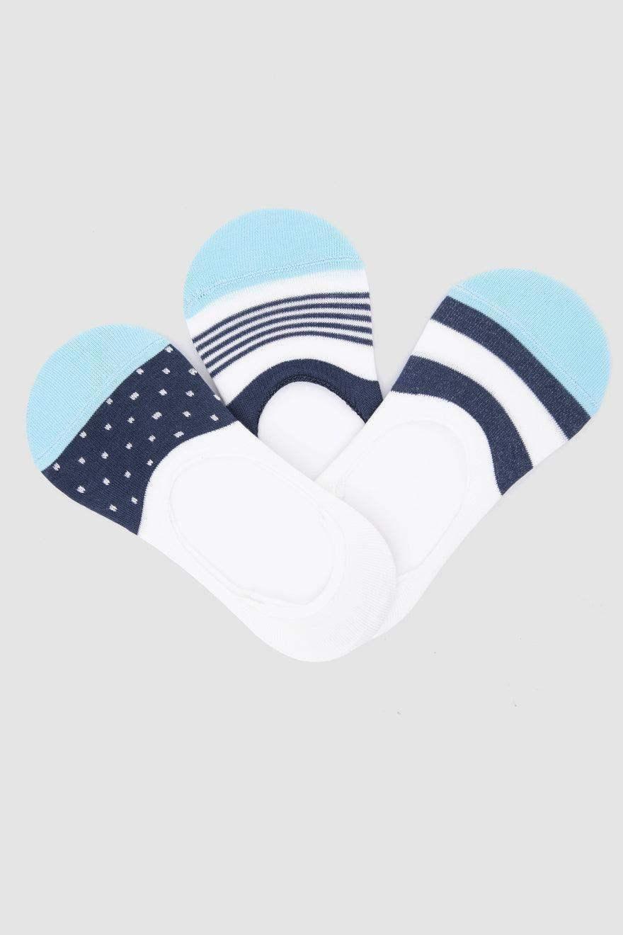 Carina - Cotton Invisible Socks - 3 Pairs 1