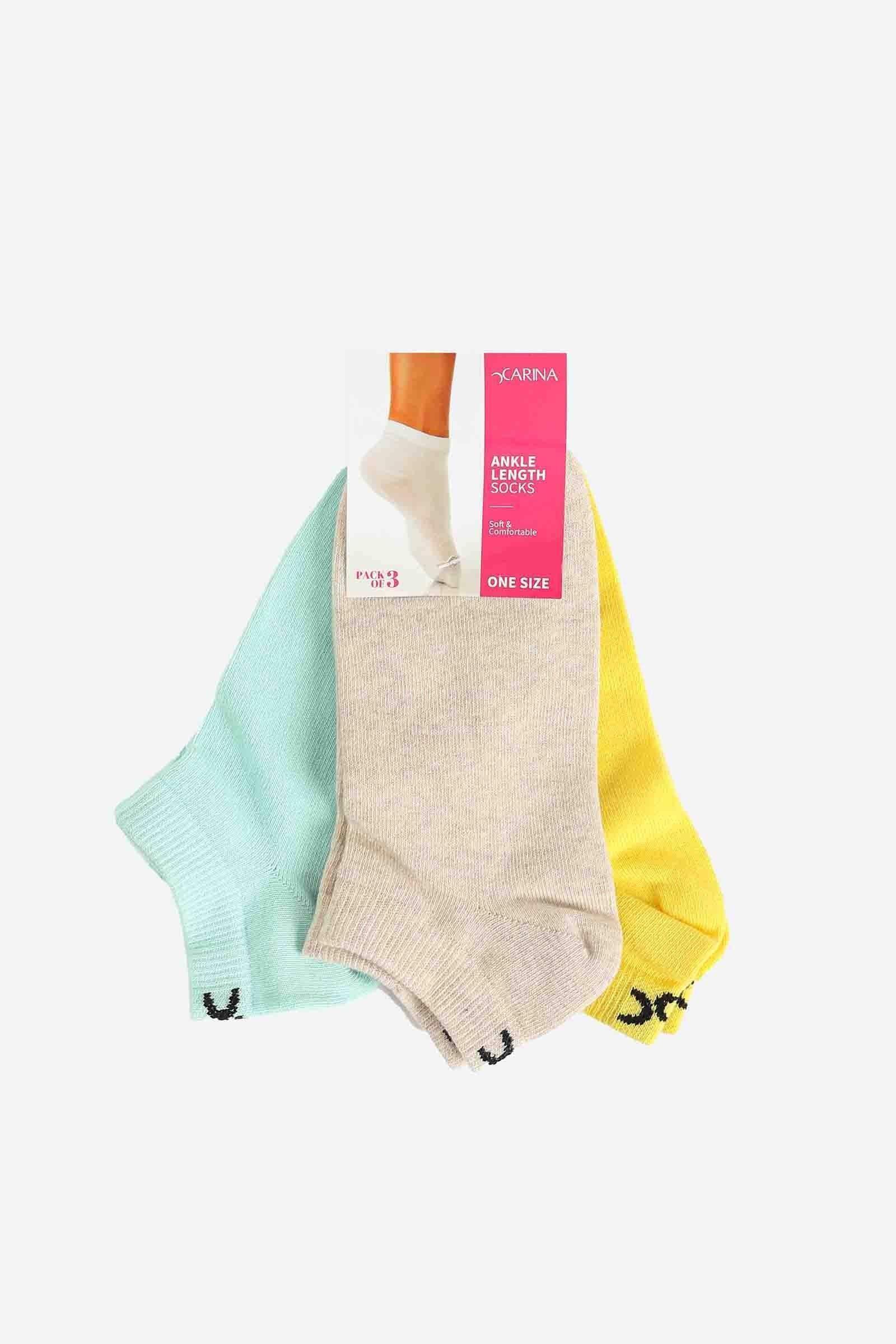 Carina - Cotton Socks - 3 Pairs 3