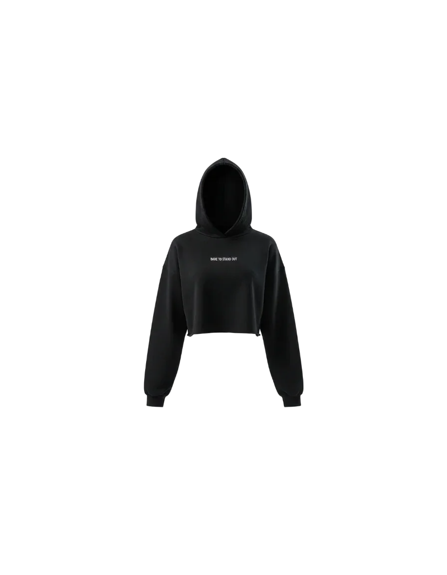 Bfeerce - Crop top Hoodie Black 1