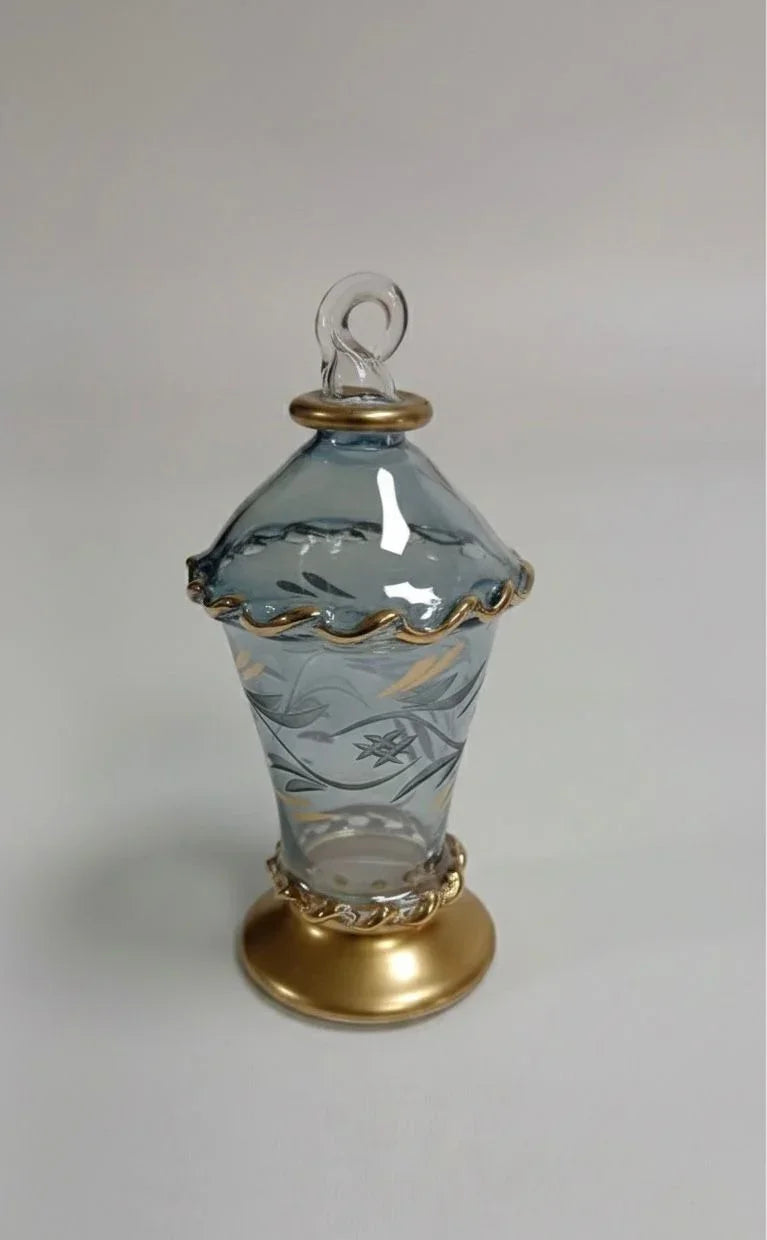 Lavender - Small hand made glass lantern 3