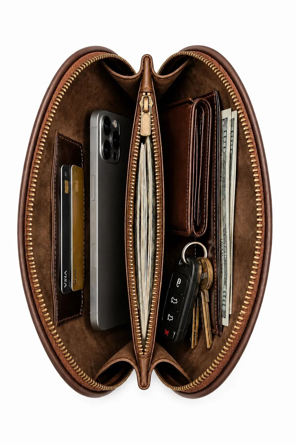 Brown Curvy Bag - Smart Leather 3