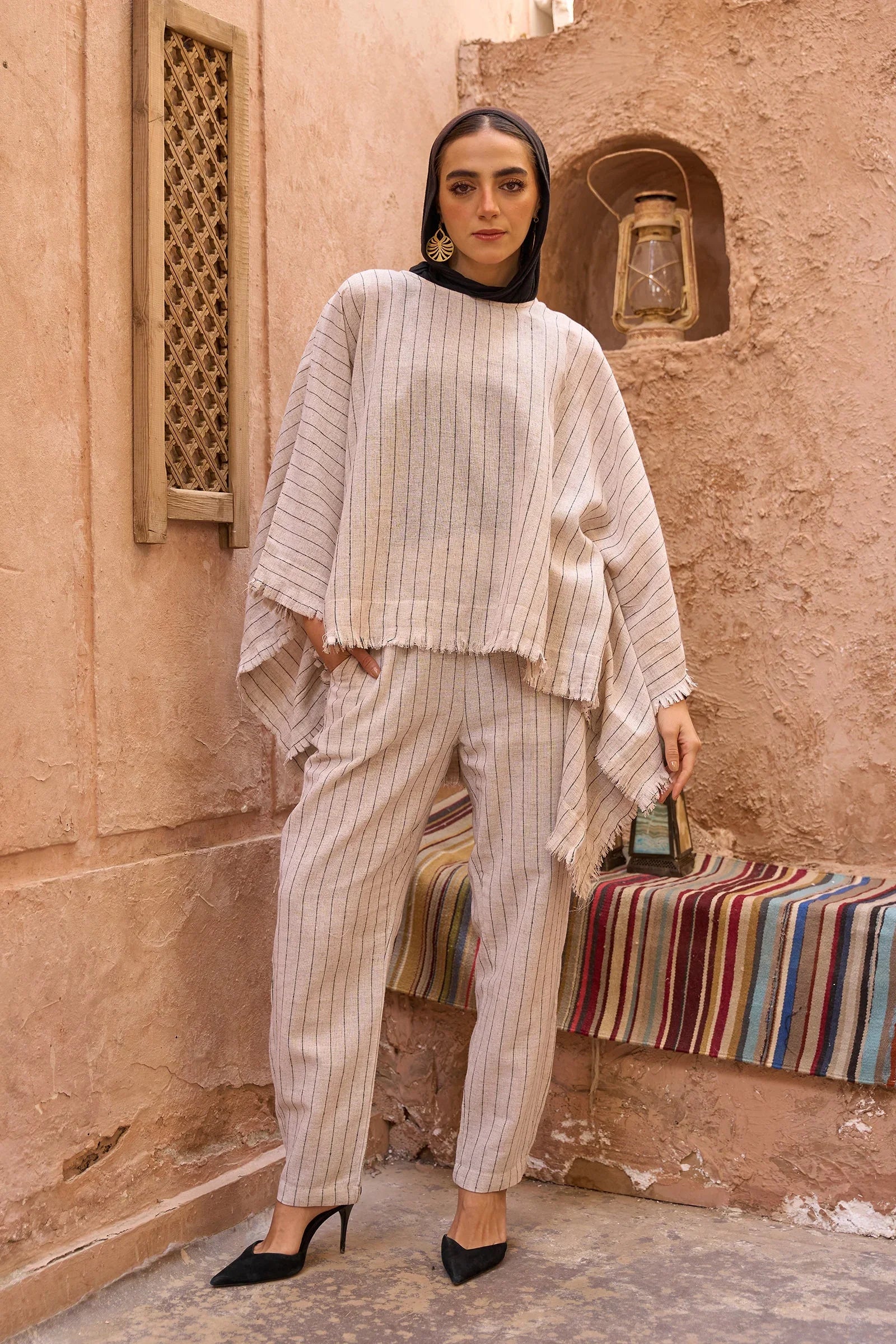 Clue - Linen Striped Pants 1