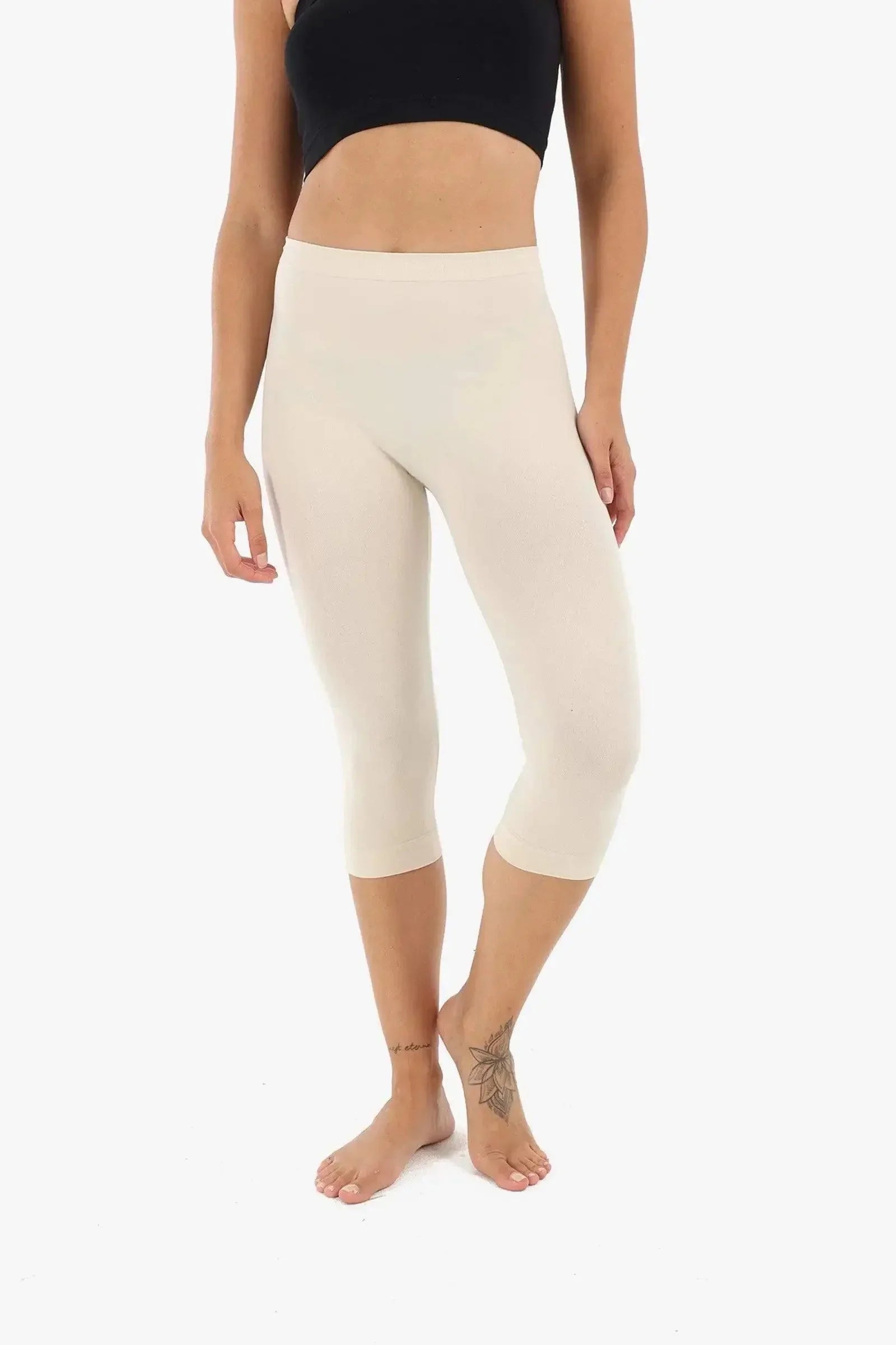 Carina - Elastic Waist Pantacourt Legging 1