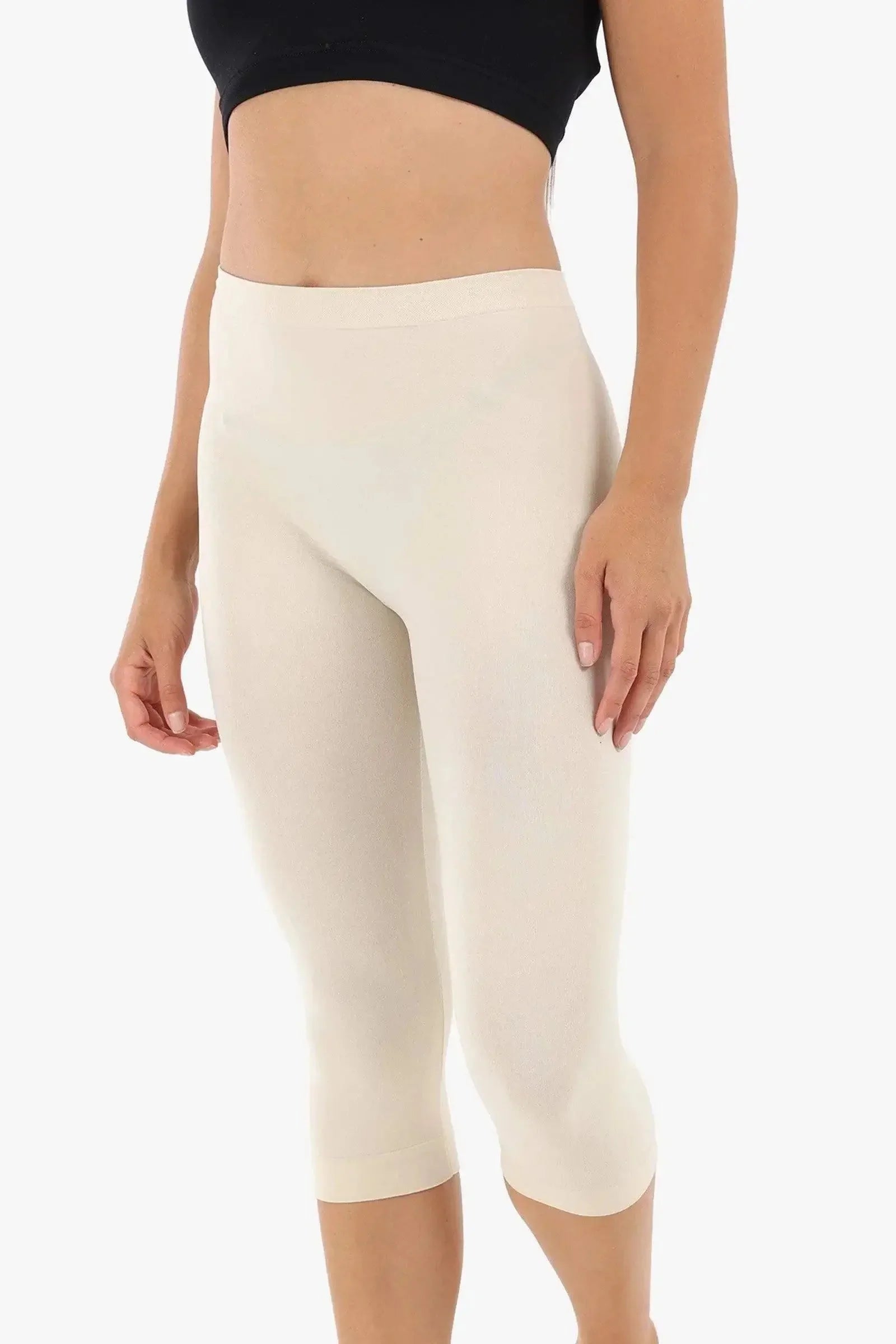 Carina - Elastic Waist Pantacourt Legging 4