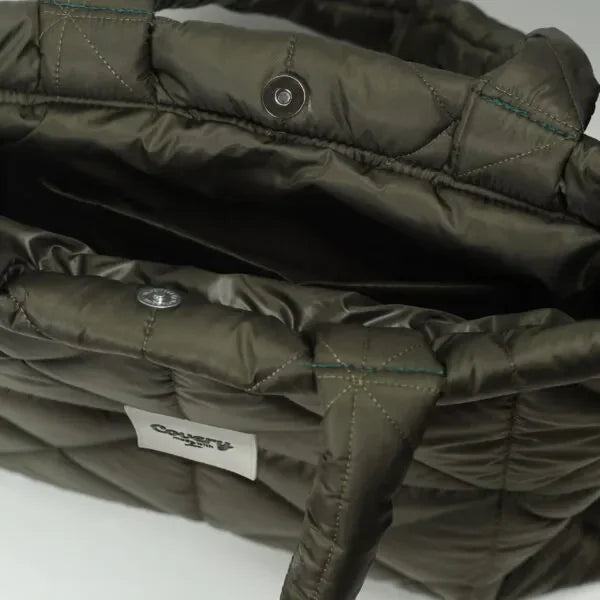 Olive Puffy Tote Bag - Covery - Babazzaro