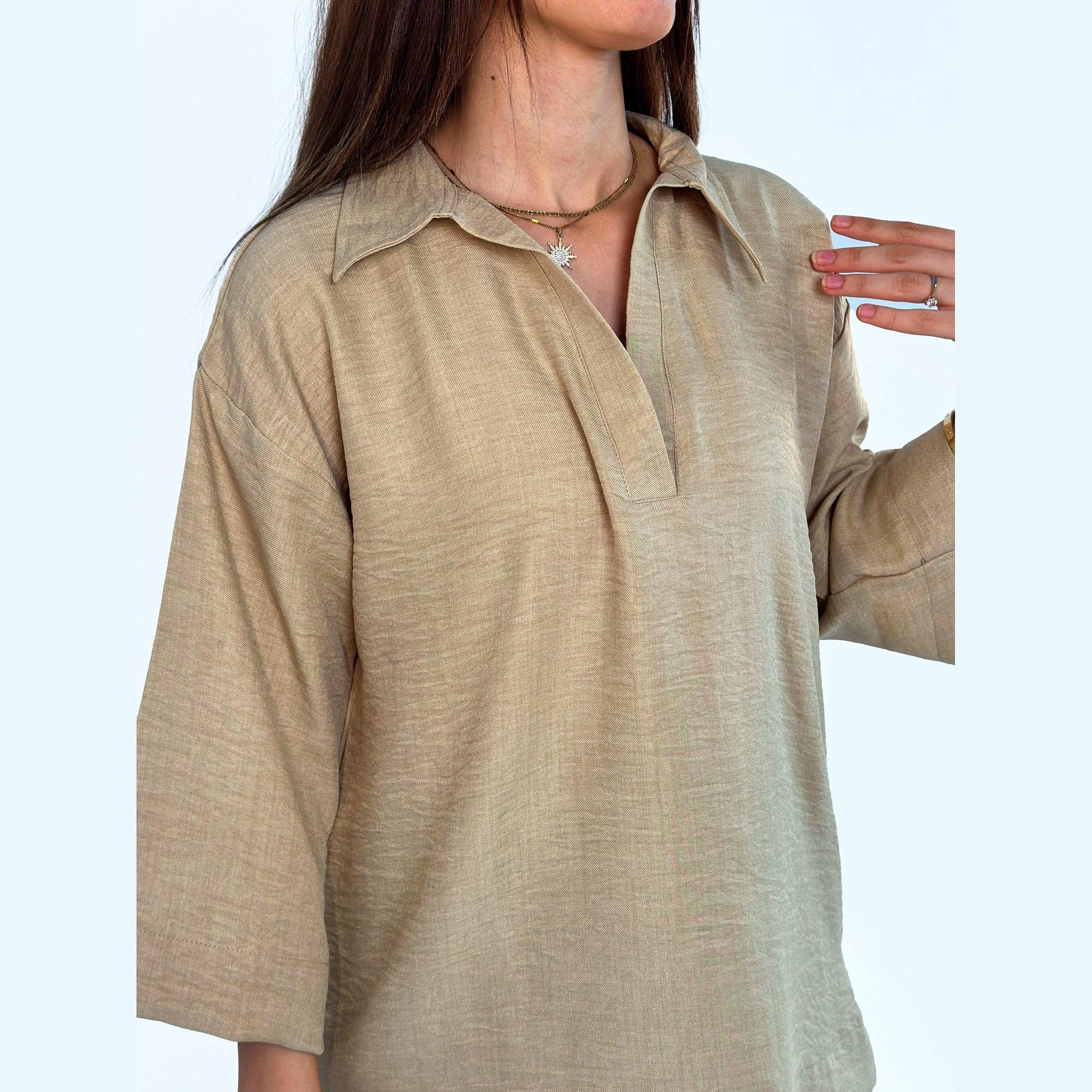 Linen Blouse - Fade Out Designs - Babazzaro