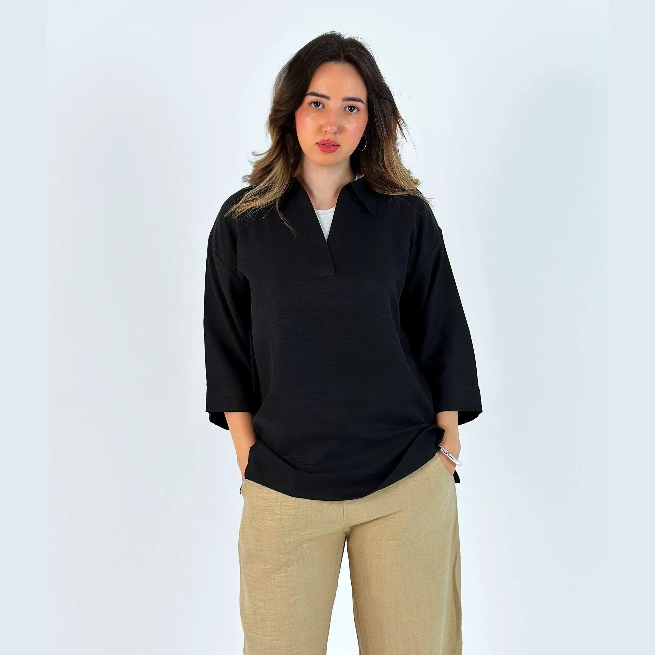 Linen Blouse - Fade Out Designs - Babazzaro
