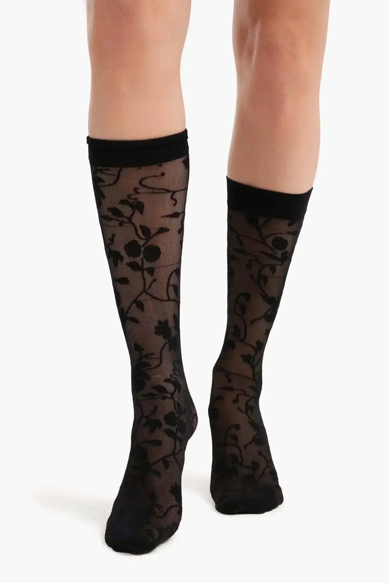 Carina - Flowery Knee High Socks 1