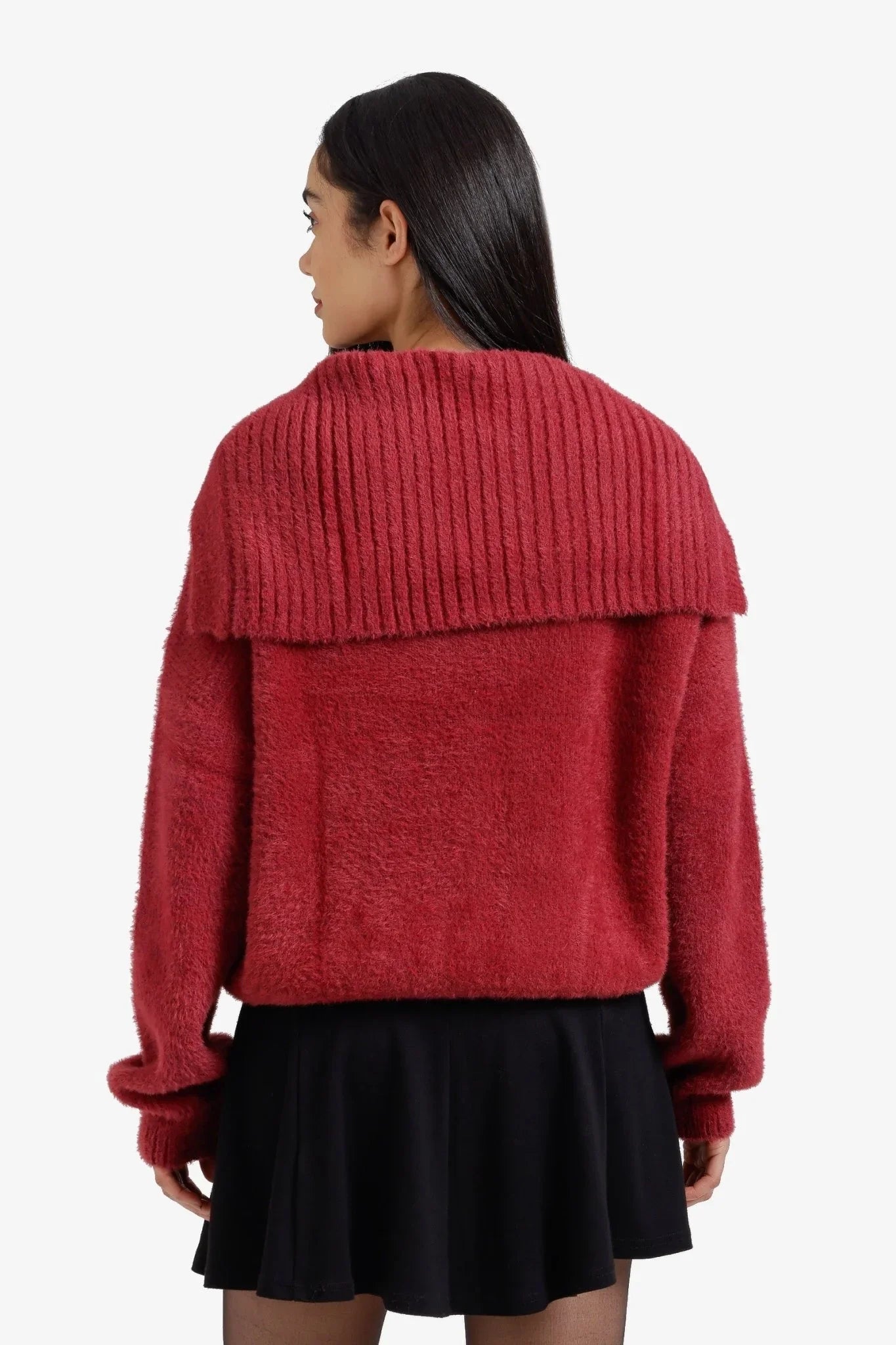 Fold - Over Collar Cardigan - Clue - Babazzaro