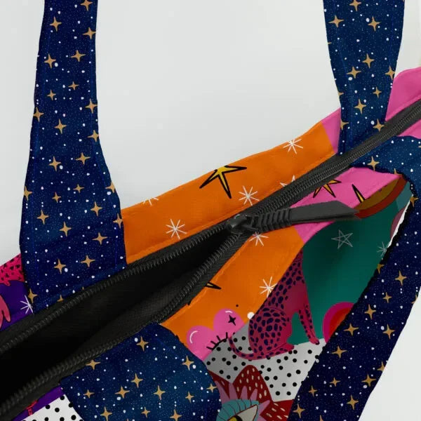 Great Tiger Totebag Hand Printed - Covery - Babazzaro