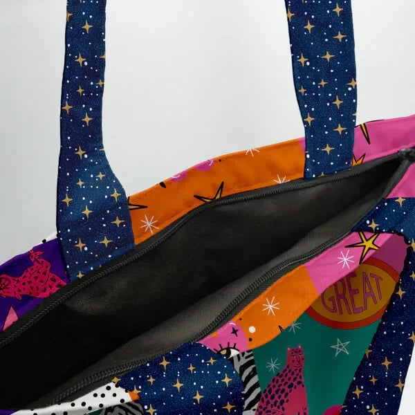 Great Tiger Totebag Hand Printed - Covery - Babazzaro