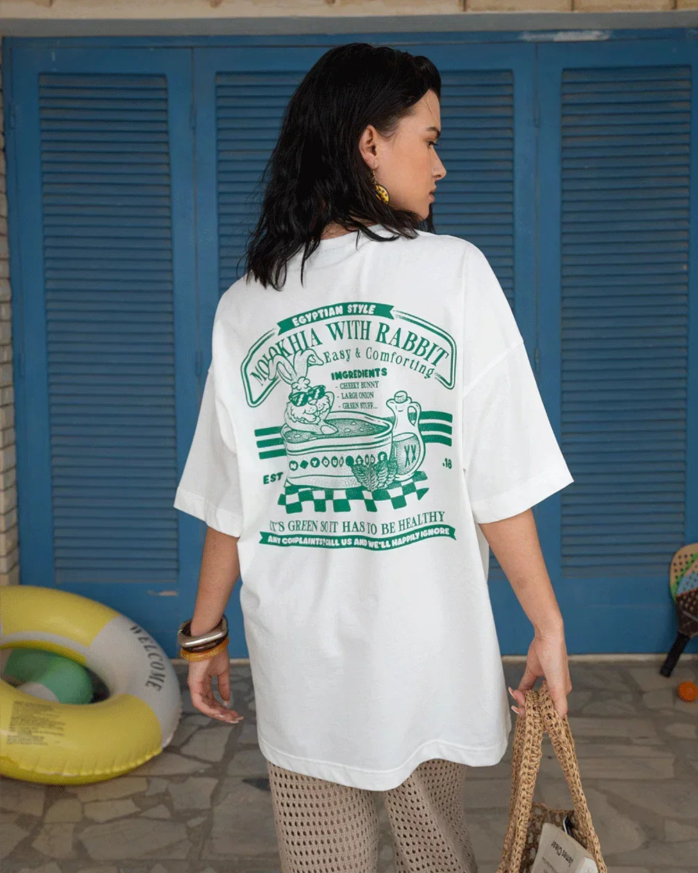 Green Bunny Oversized Tee - In your shoe - Babazzaro