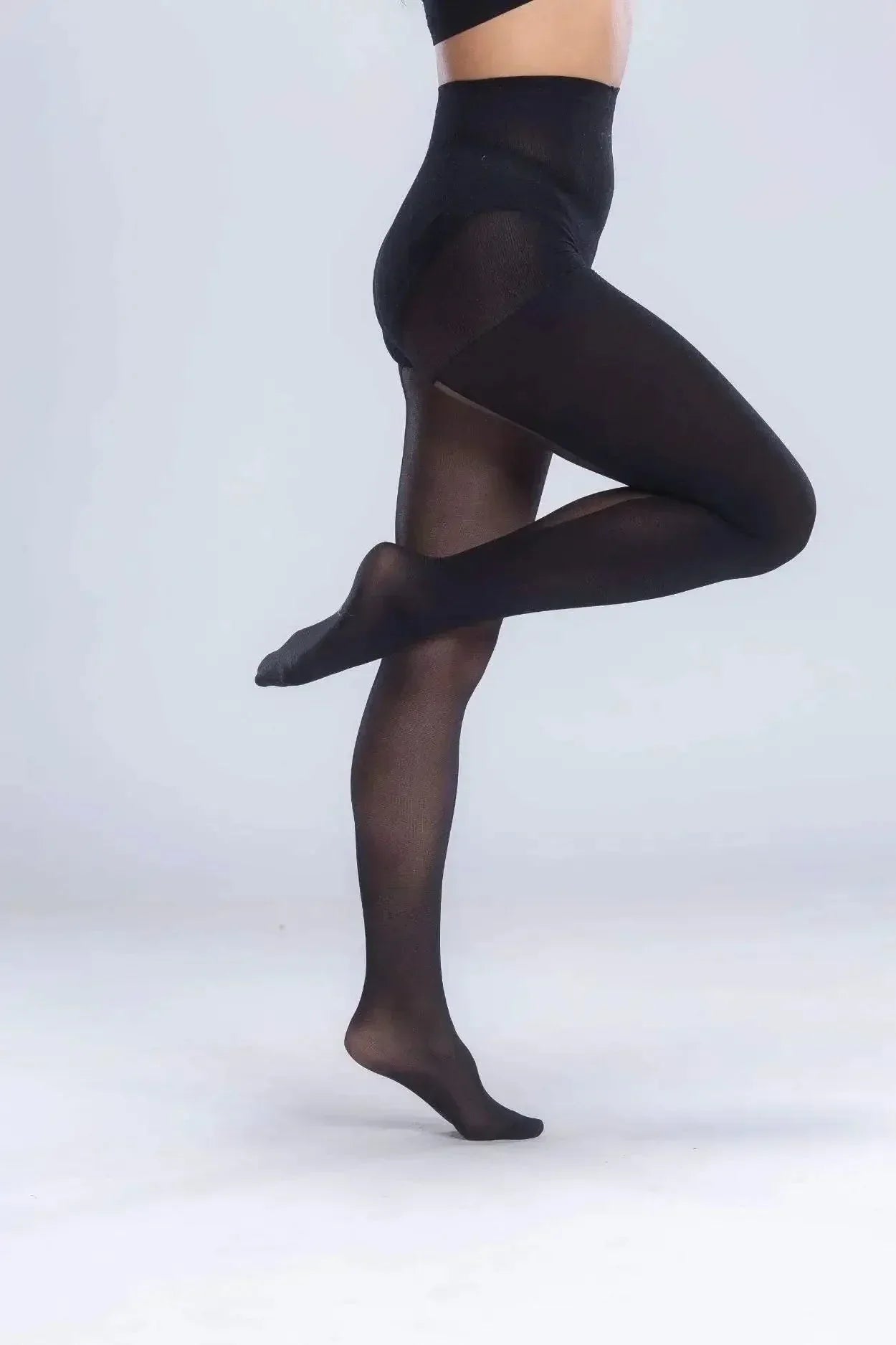 Carina - Half Sheer Half Opaque Pantyhose 1