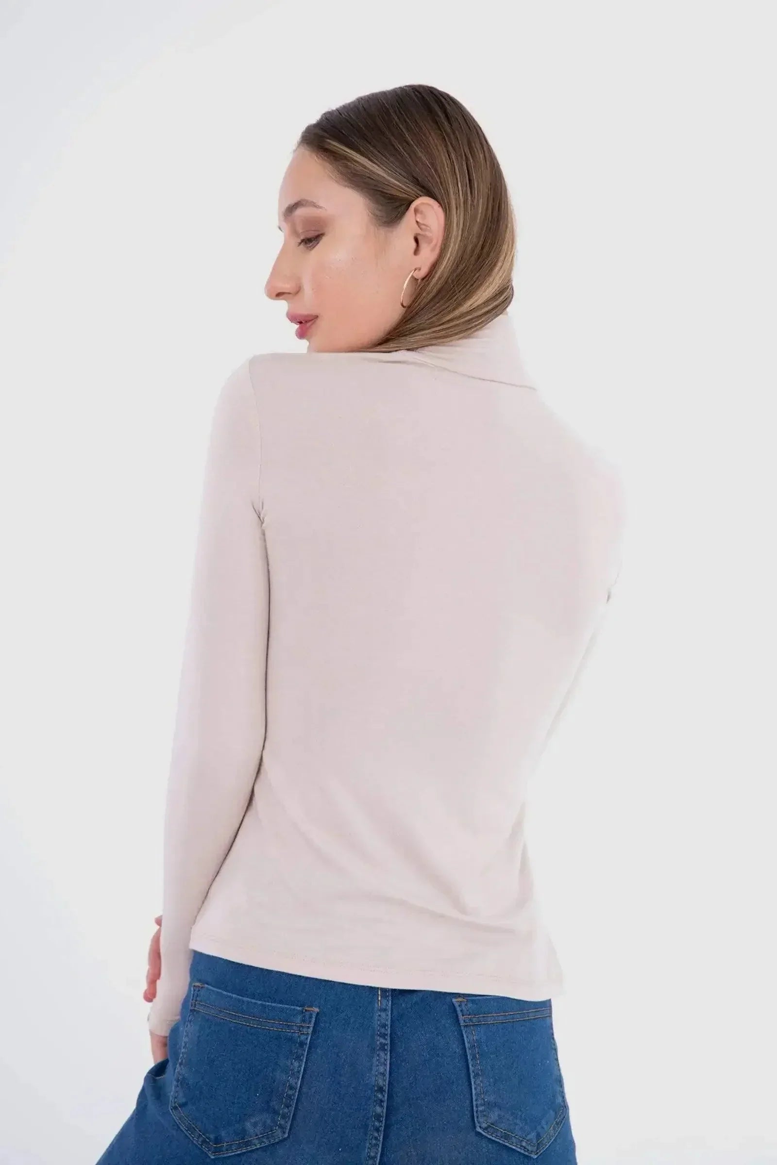 Carina - High Neck Long Sleeve Top 12