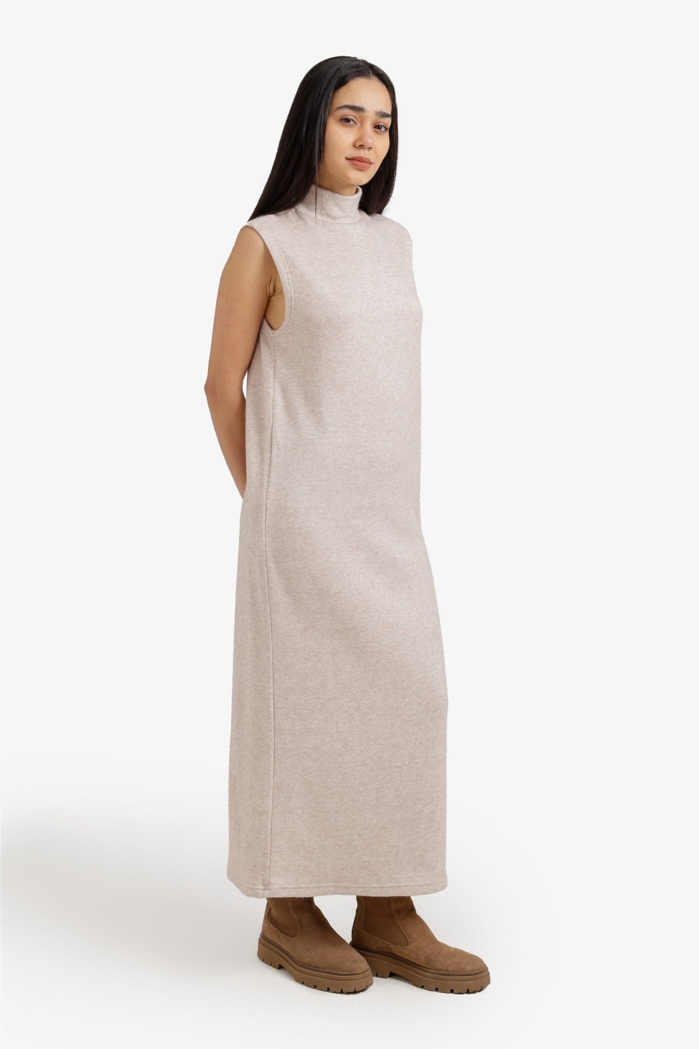High Neck Midi Dress - Clue - Babazzaro