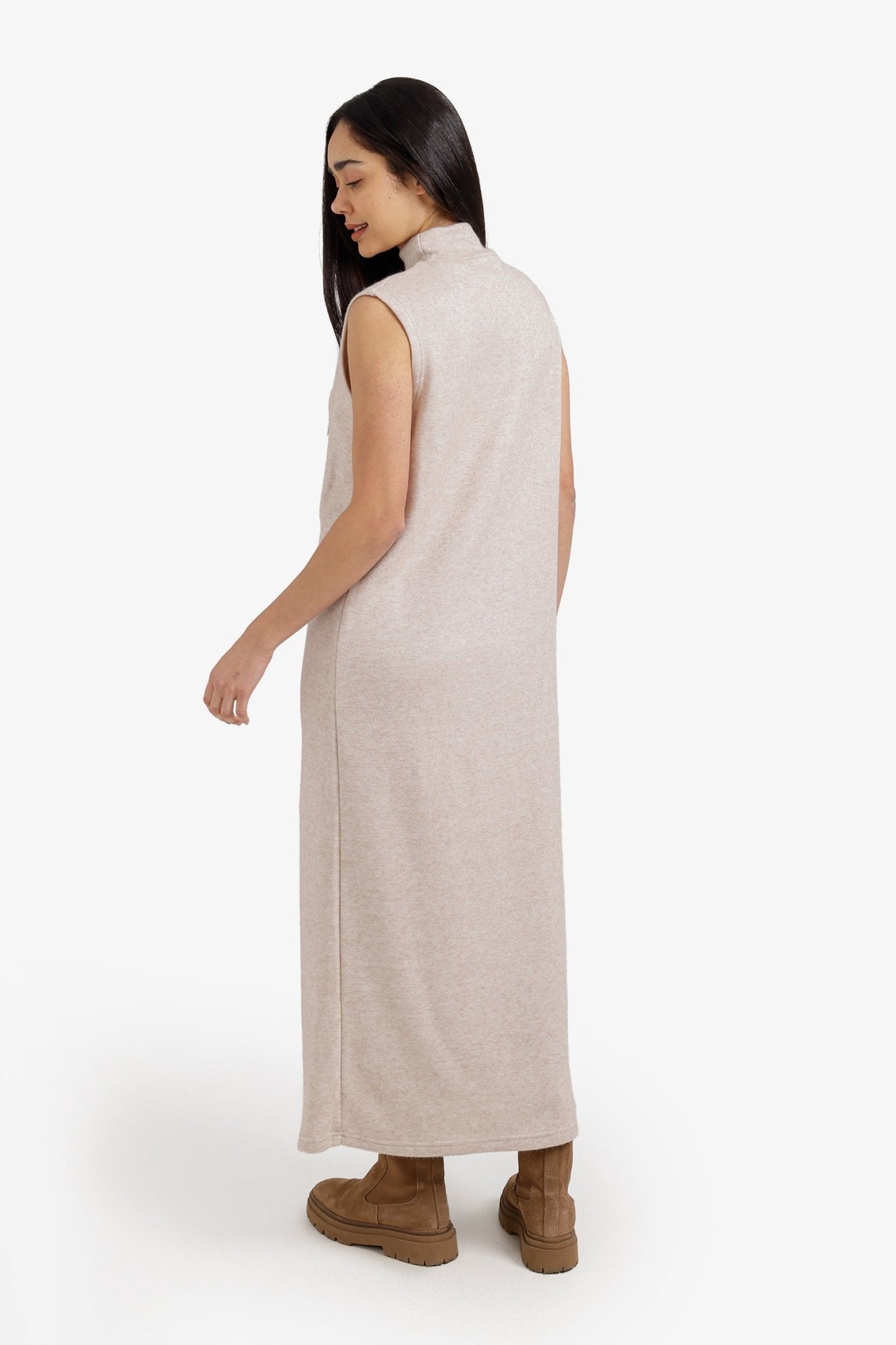 High Neck Midi Dress - Clue - Babazzaro