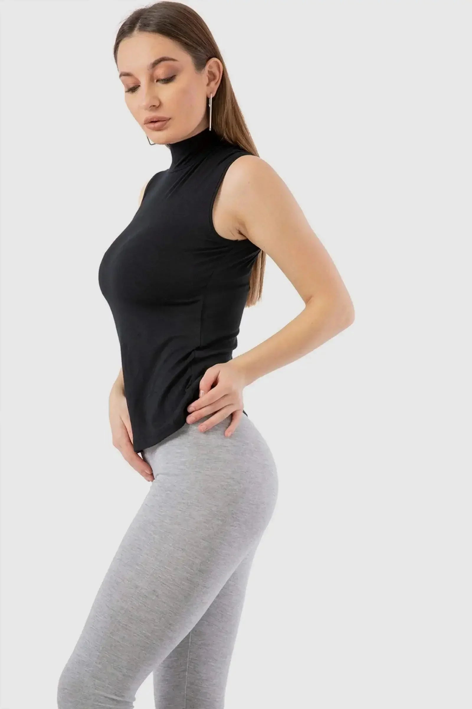 Carina - High Neck Seamless Viscose Sleeveless Top Pack of 3 4