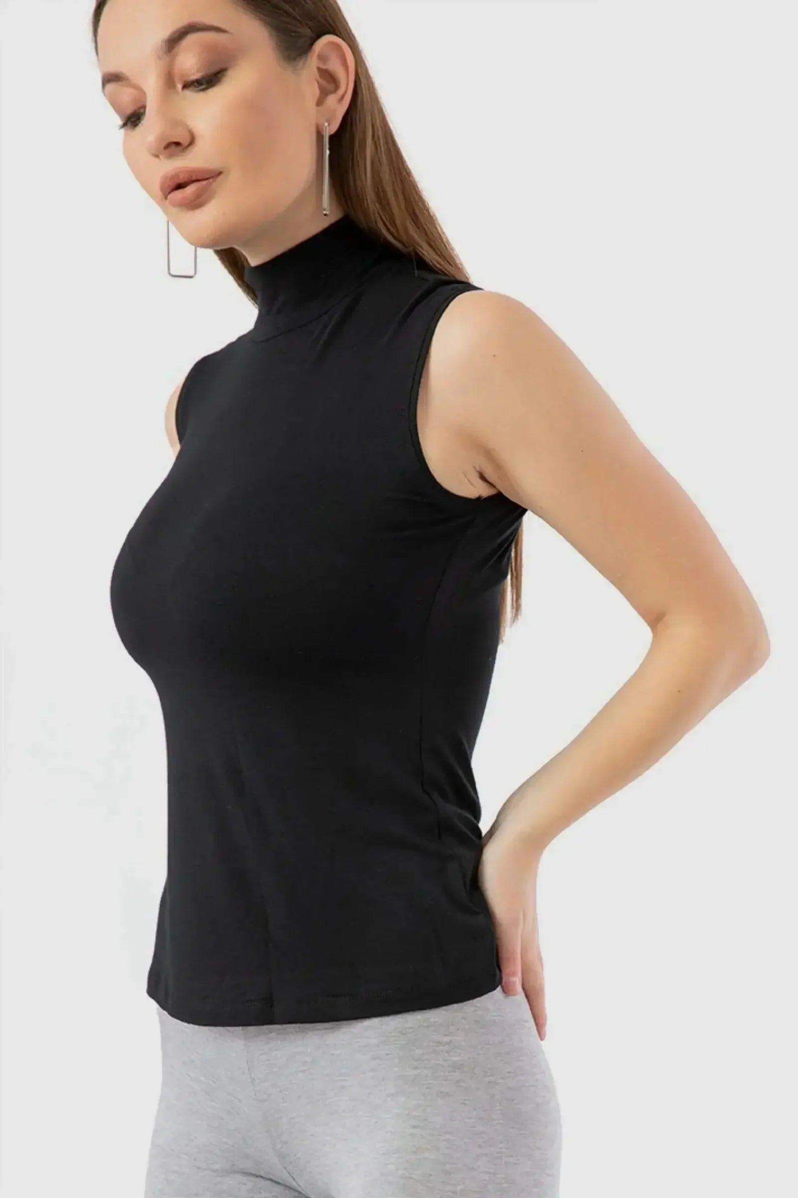 Carina - High Neck Seamless Viscose Sleeveless Top Pack of 3 5