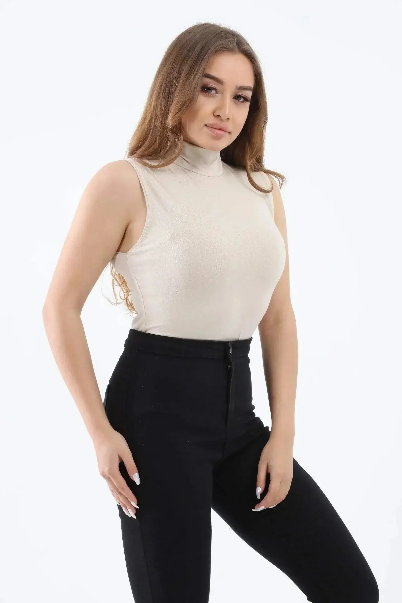 Carina - High Neck Sleeveless Top 14