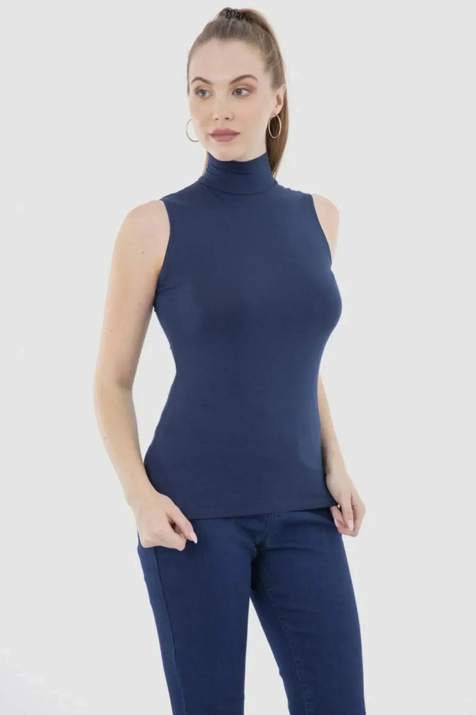 Carina - High Neck Sleeveless Top 16