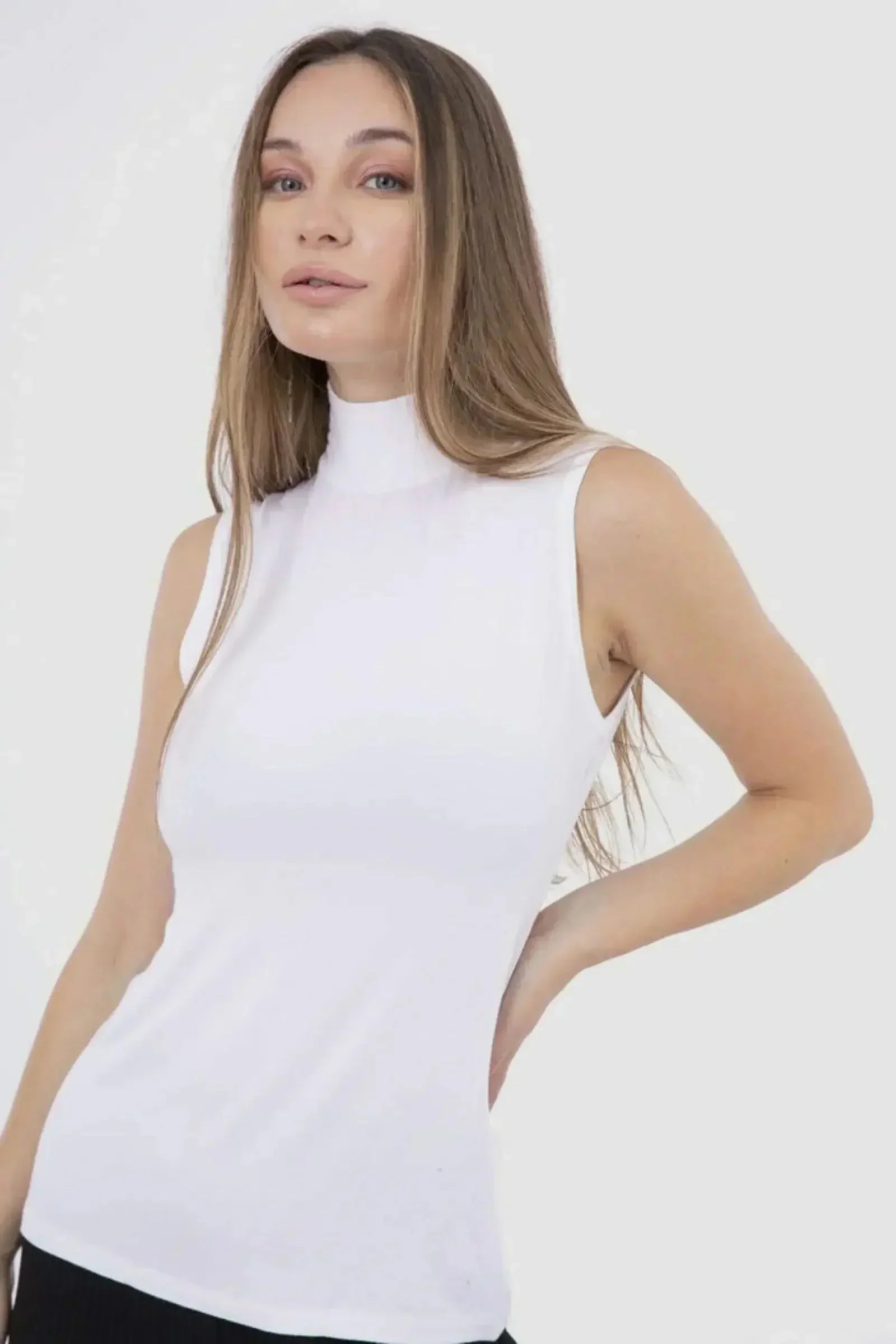 Carina - High Neck Sleeveless Top 19